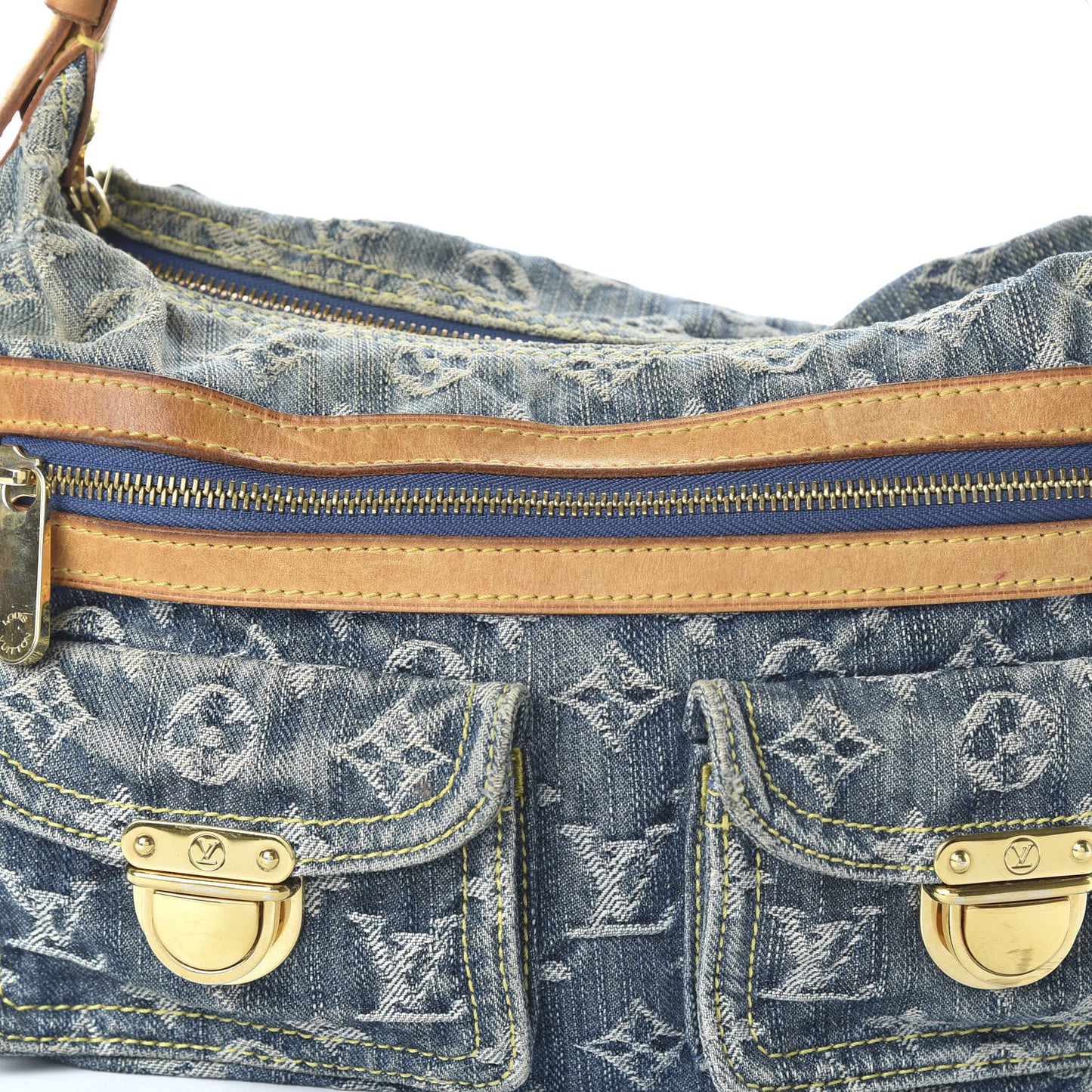 Monogram Denim Baggy PM Blue