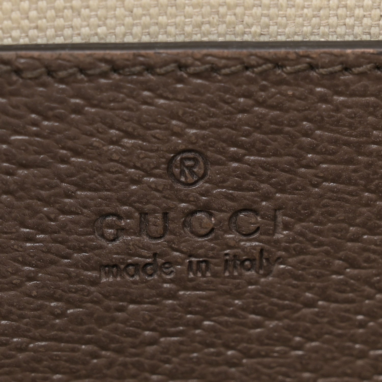 Gucci GG Supreme Monogram Textured Dollar Calfskin Web Mini Ophidia Top Handle Bag Beige Ebony New Acero 6 of 12