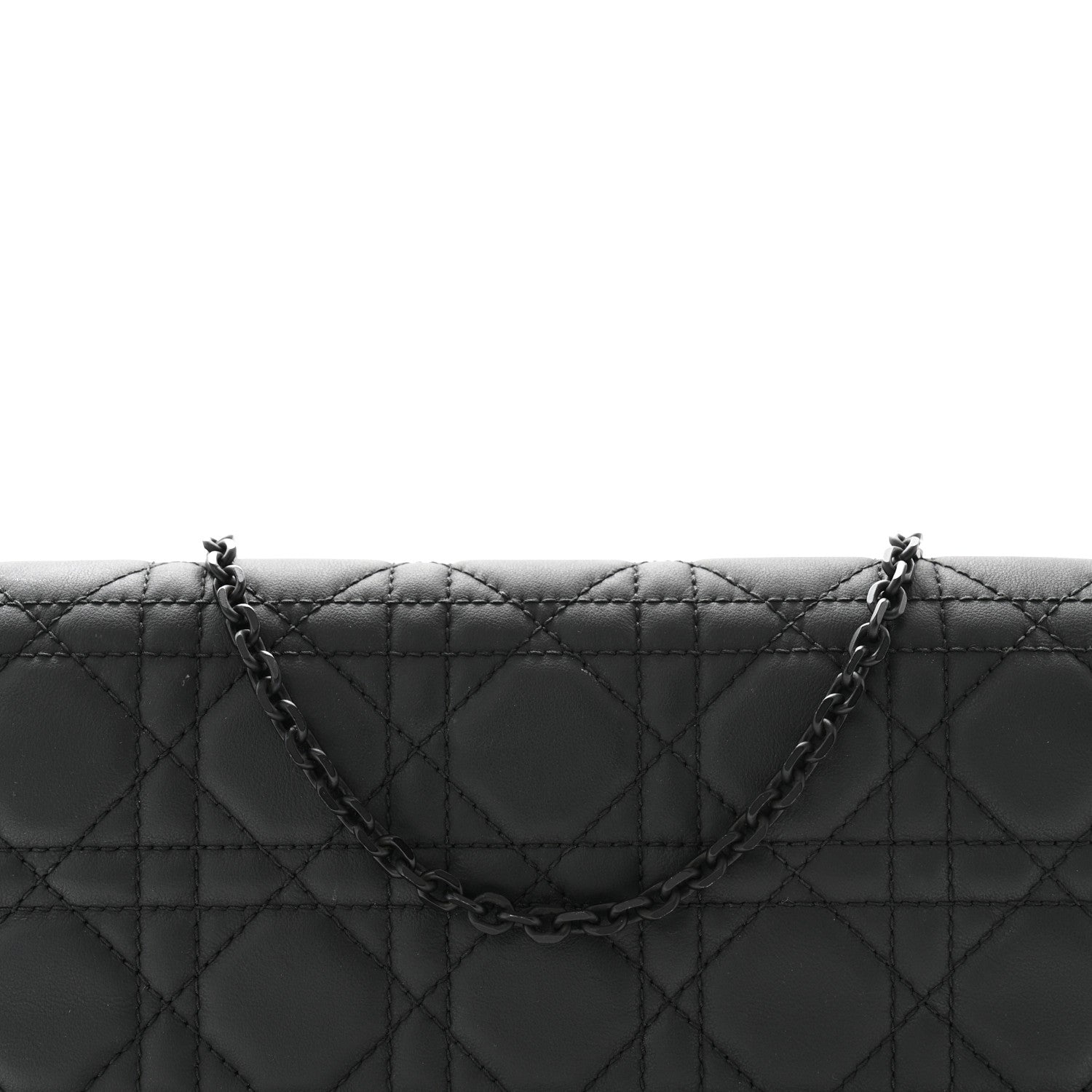 Christian Dior Ultra Matte Calfskin Cannage Lady Dior Clutch Black 10 of 14