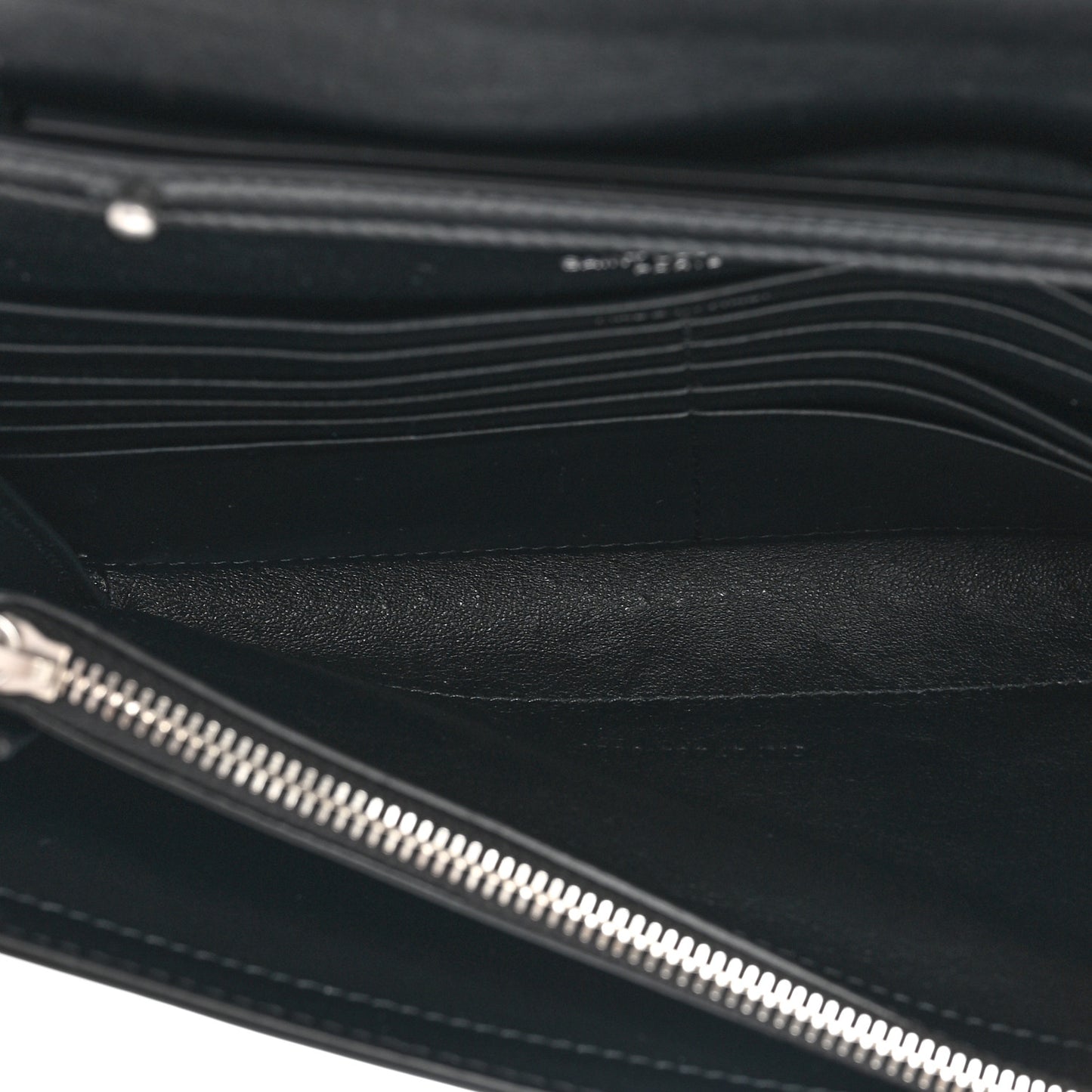 Glazed Calfskin Cassandre Wallet On Chain WOC Black