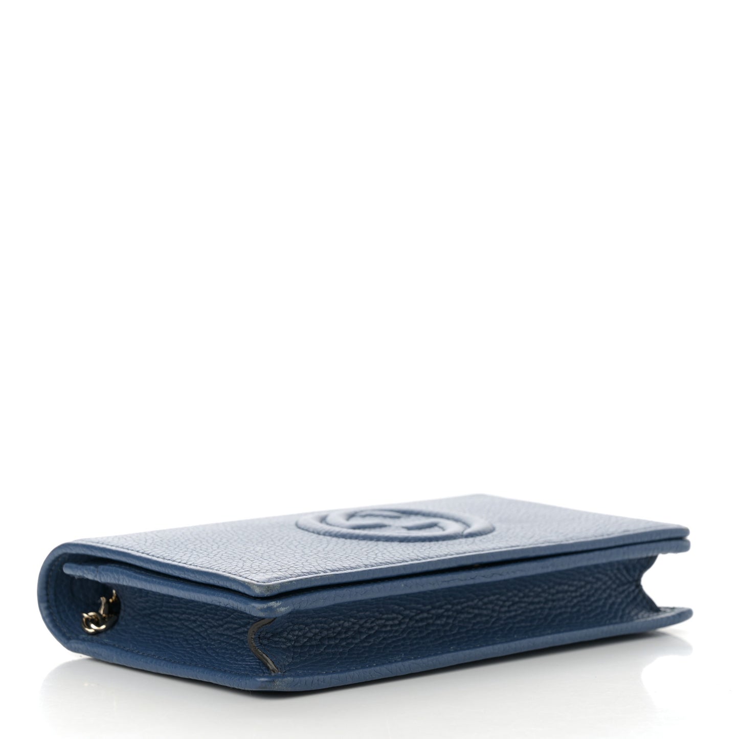 Pebbled Calfskin Soho Wallet on Chain Caspian