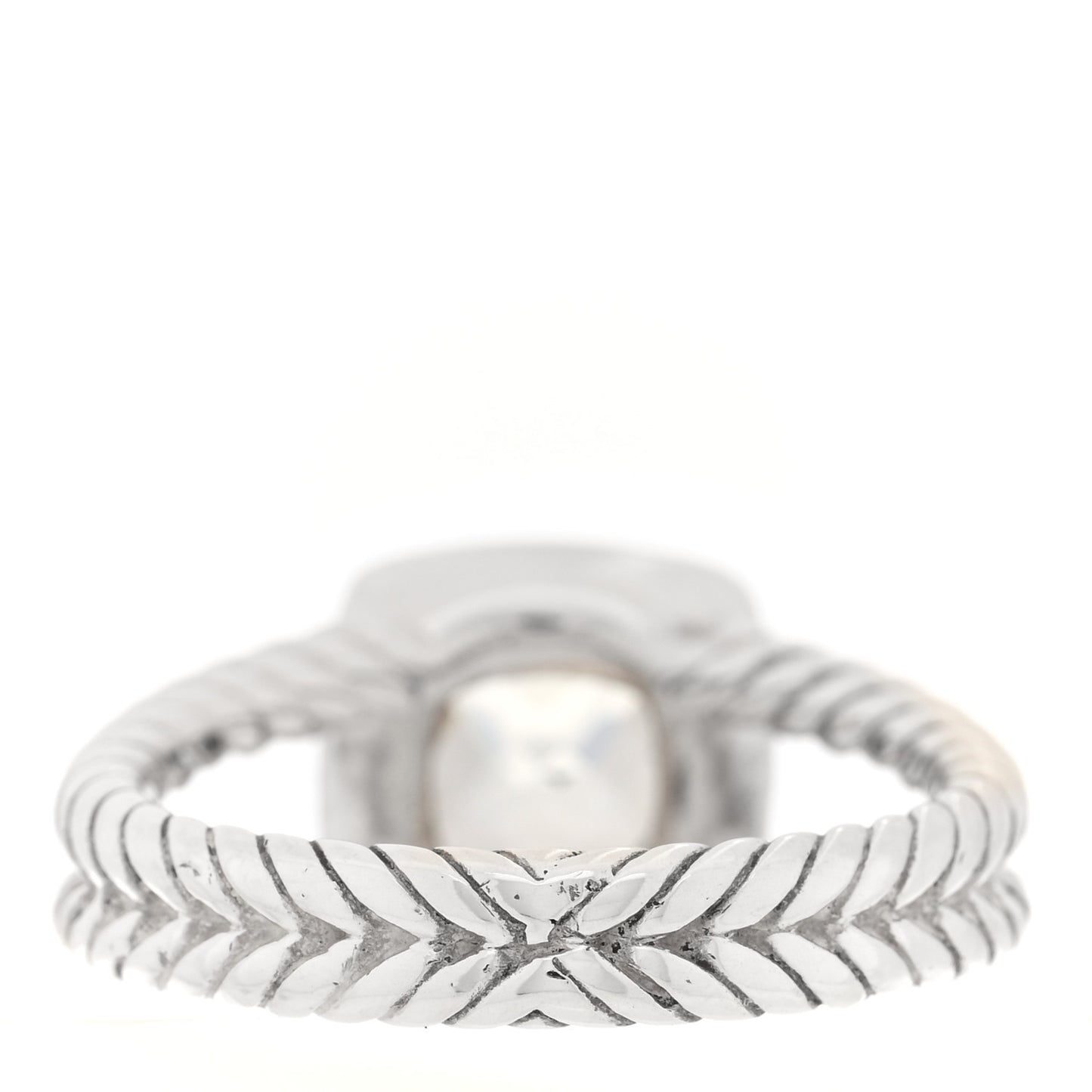 Sterling Silver Diamond Prasiolite 7mm Petite Albion Ring 59 8.75