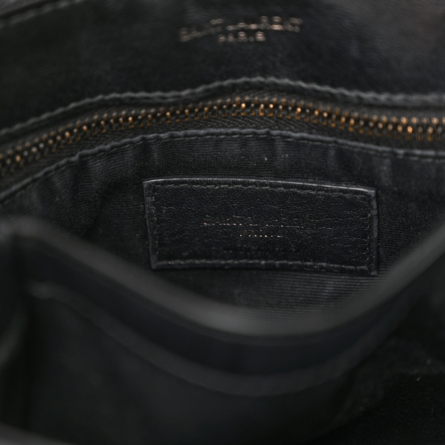 Calfskin Y Quilted Monogram Monochrome Toy Loulou Crossbody Bag Black