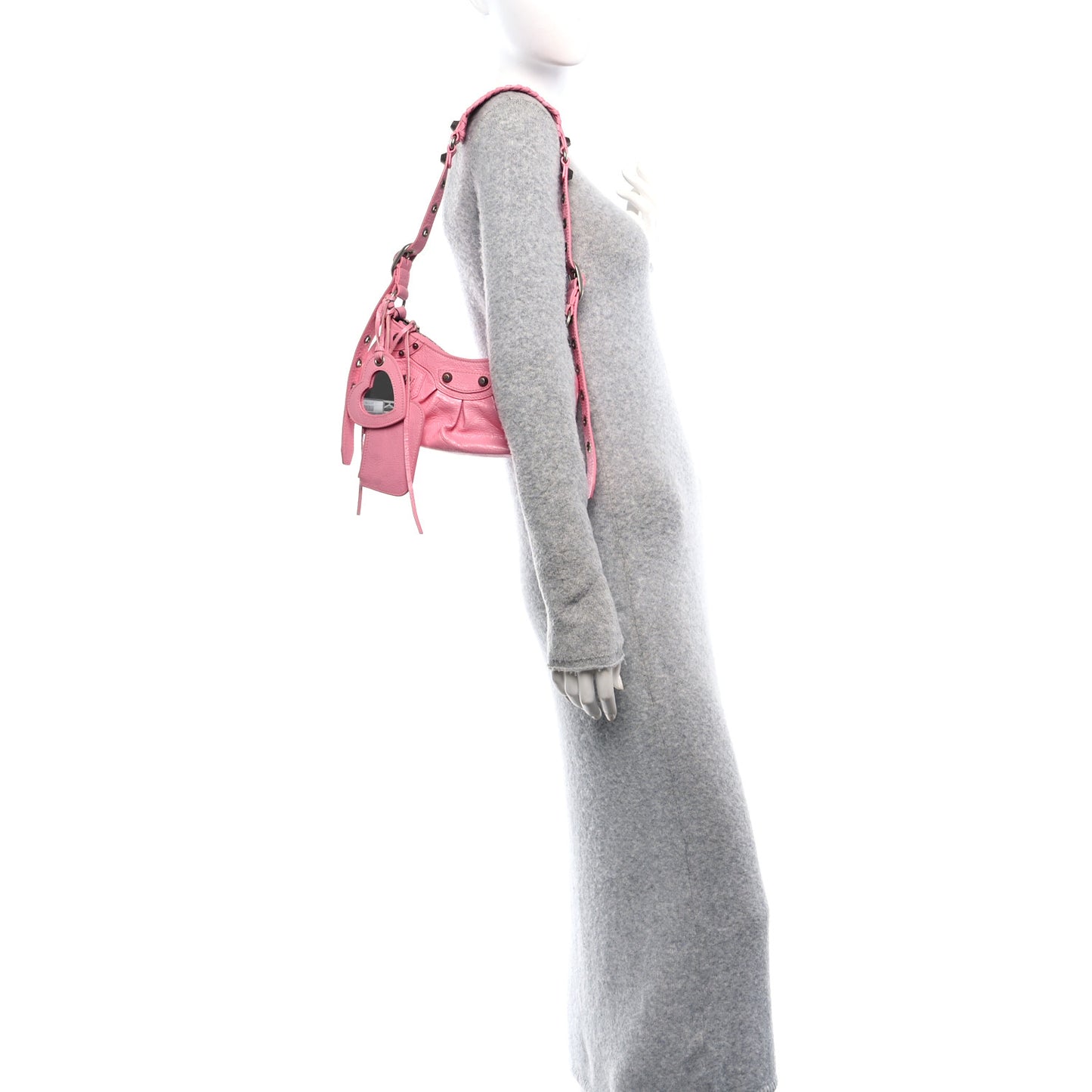 Agneau Arena Le Cagole Shoulder Bag XS Candy Pink