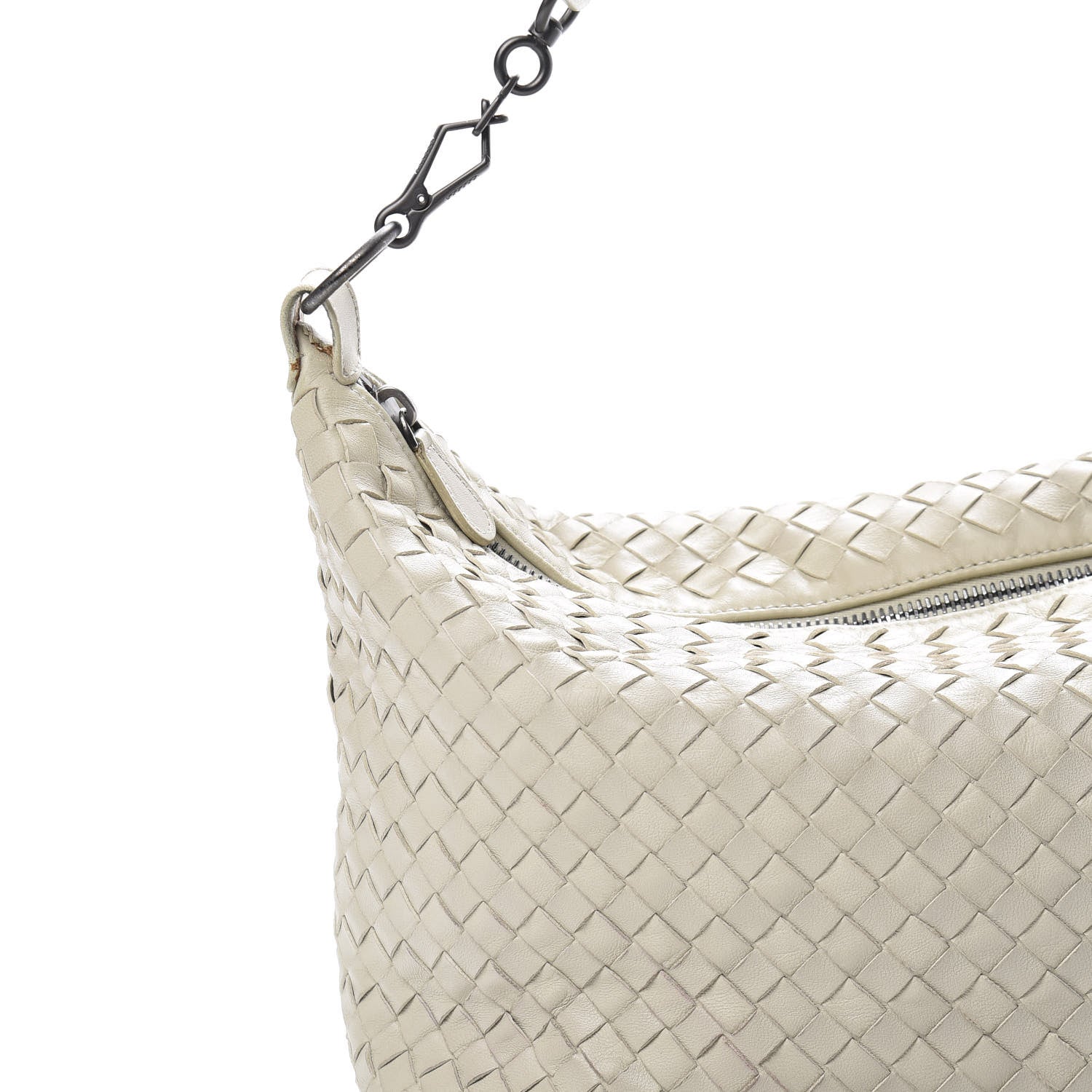 Bottega Veneta Nappa Intrecciato Small Shoulder Bag Cream 8 of 15