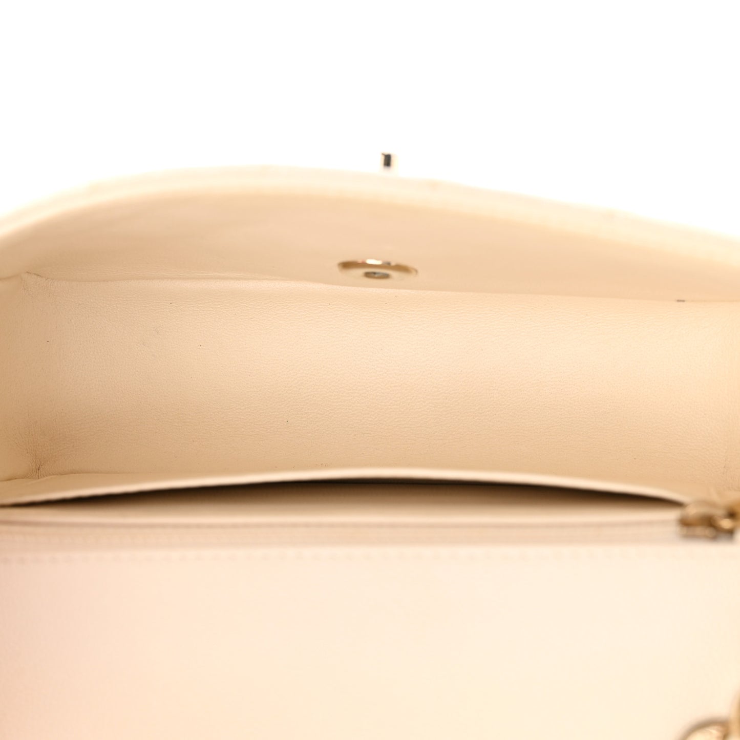 Caviar Quilted Mini Rectangular Flap White