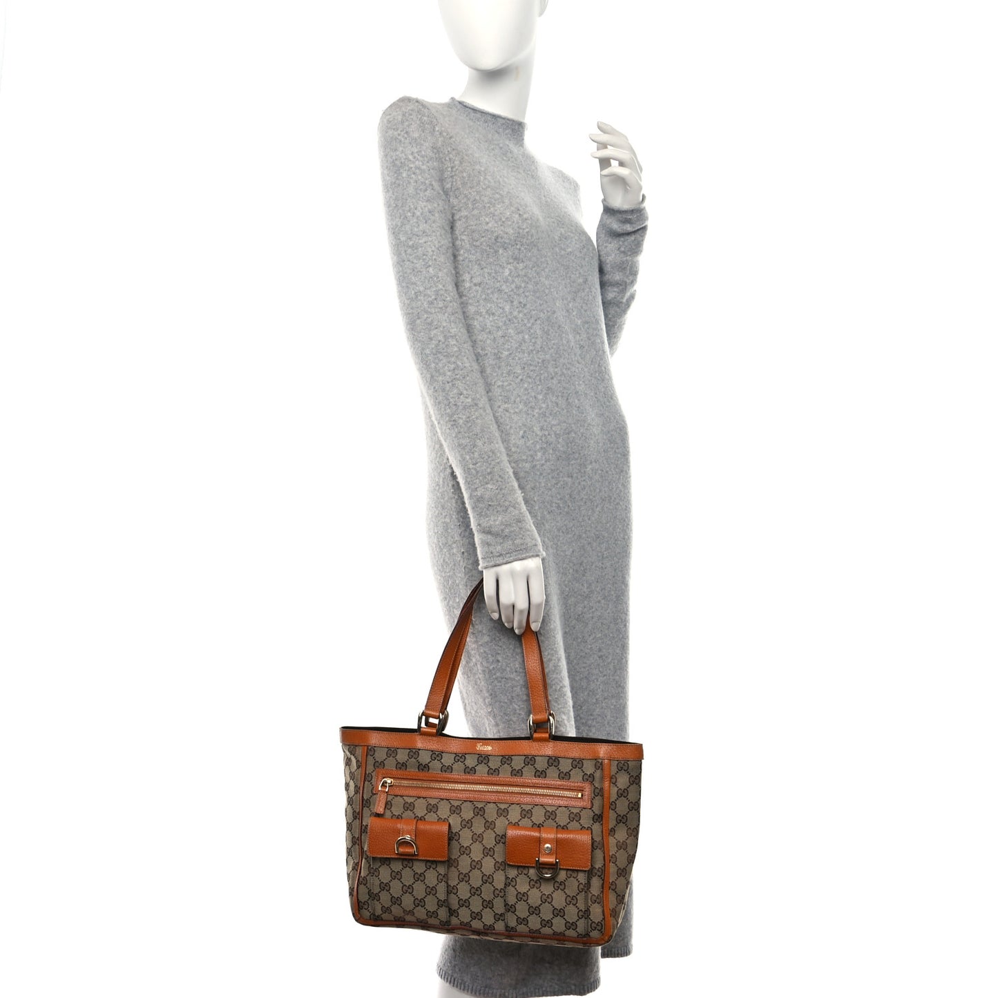 Monogram Abbey D Ring Tote Tan