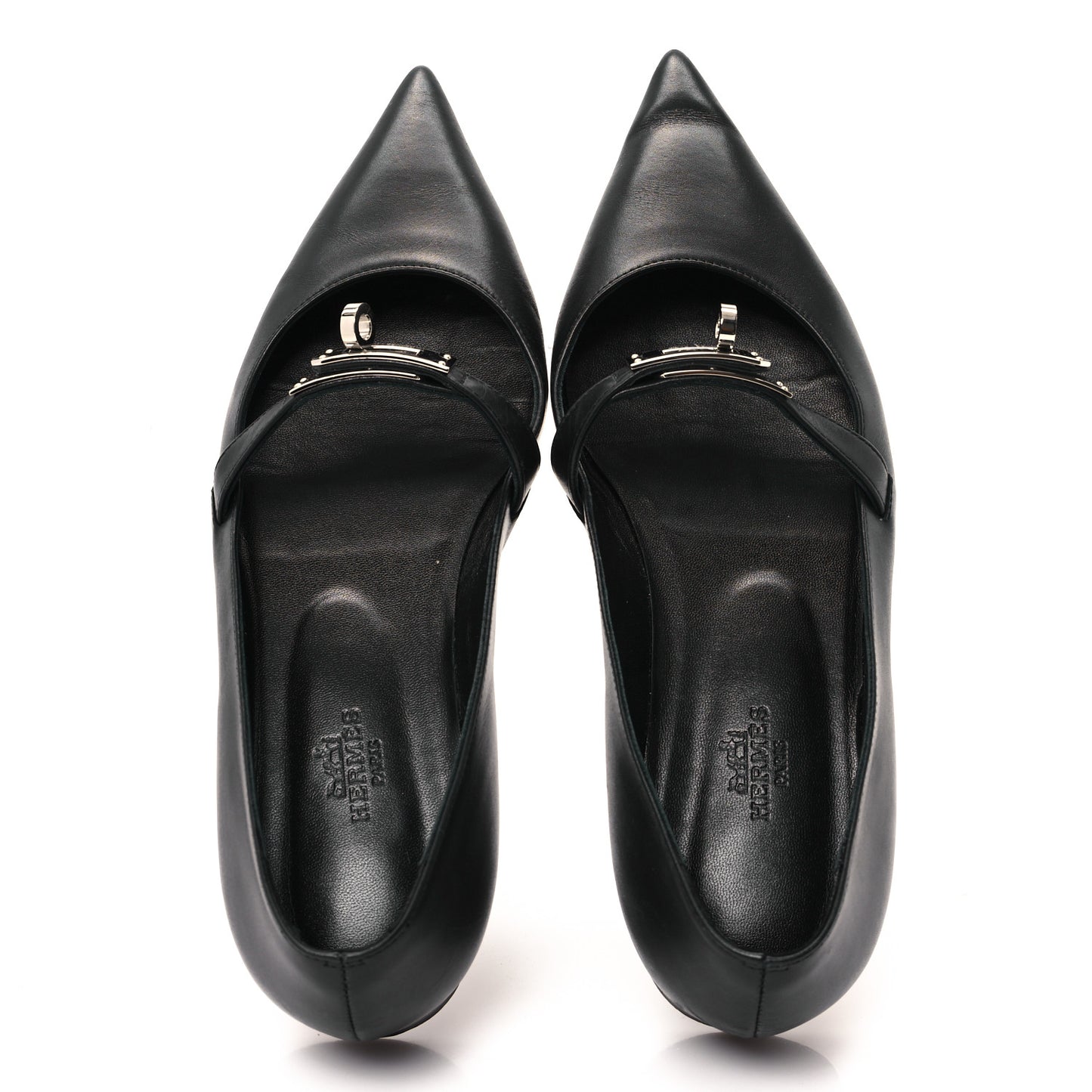Calfskin Kelly Ballet Flats 37 Black