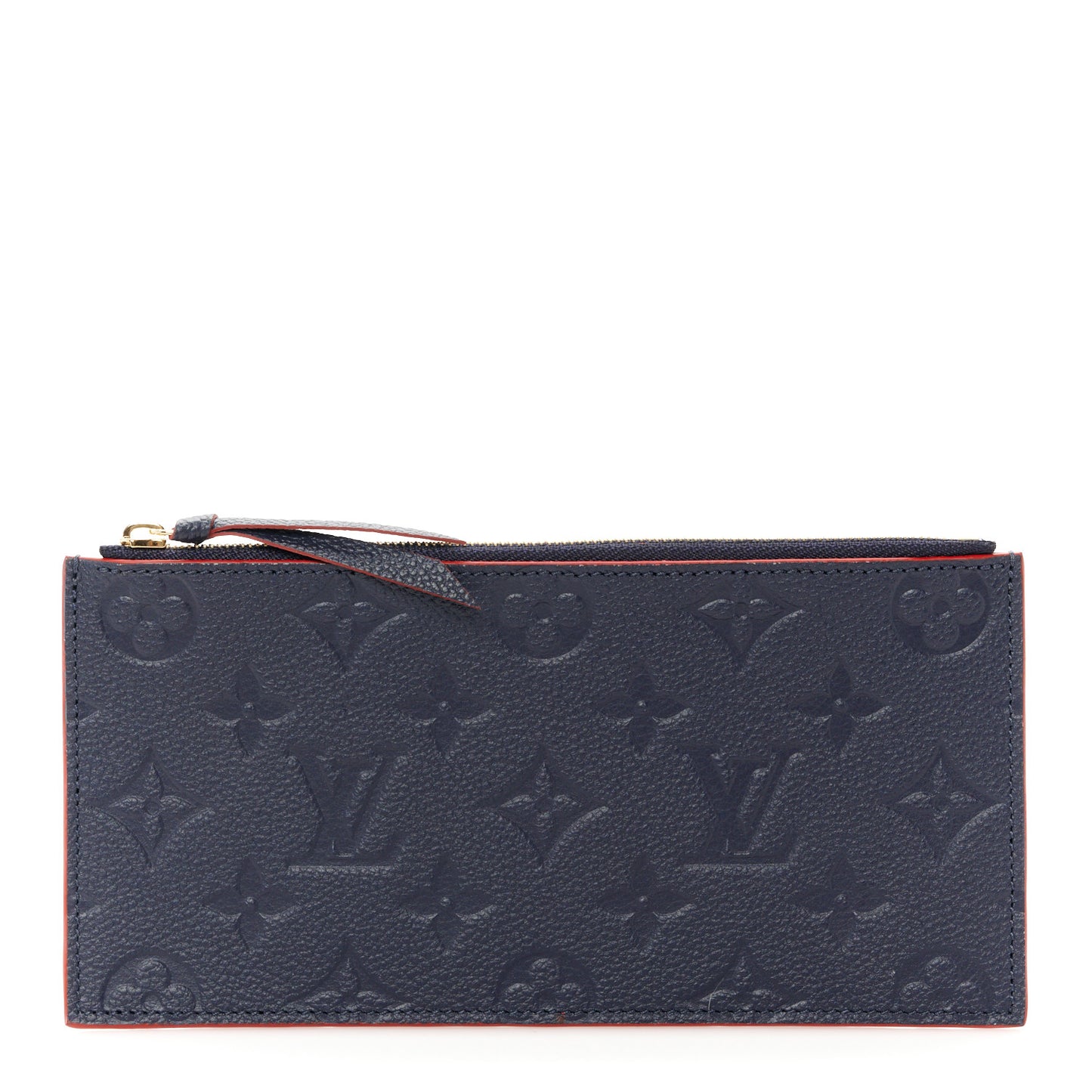 Empreinte Felicie Chain Wallet Zippered Insert Marine Rouge