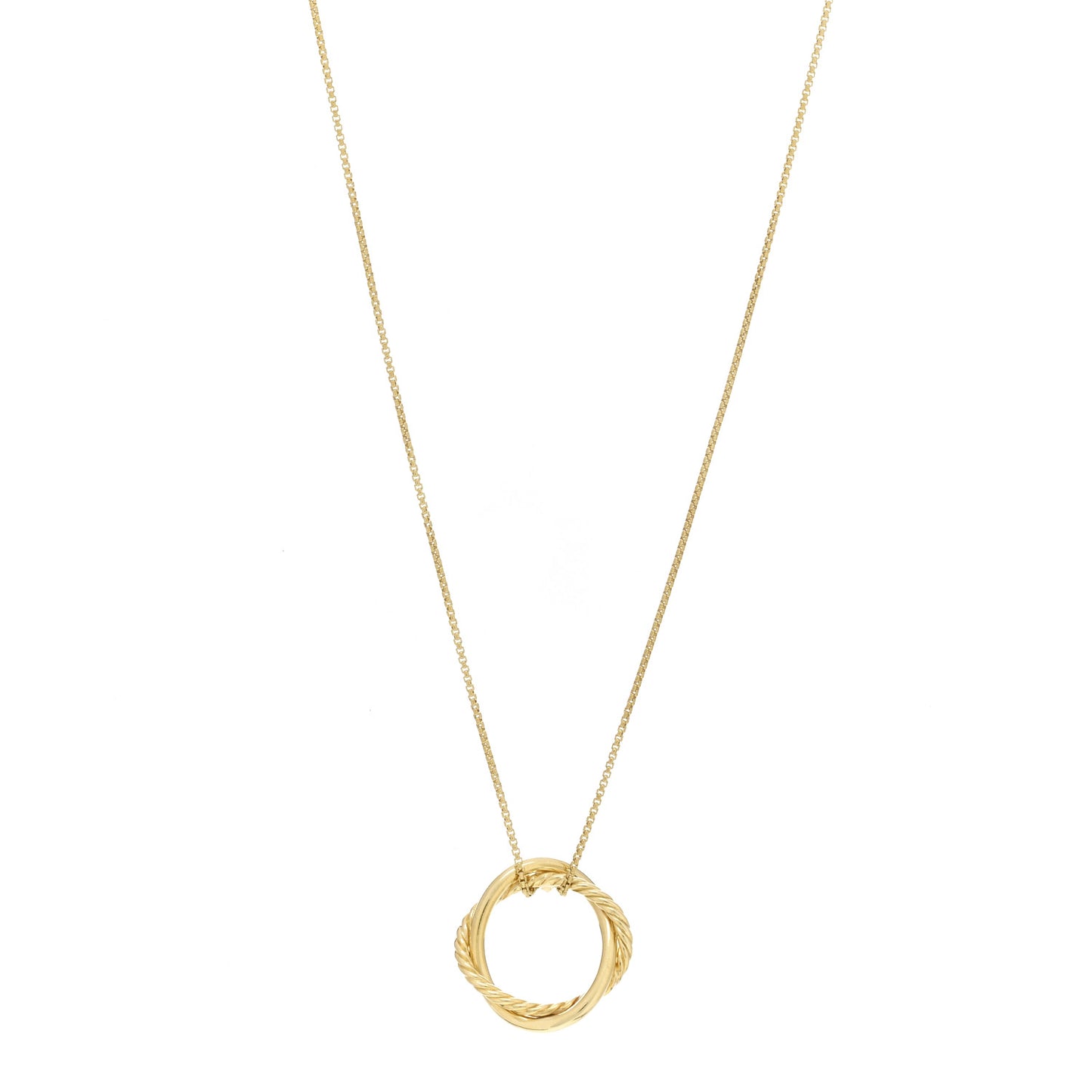 18K Yellow Gold Infinity Pendant Necklace