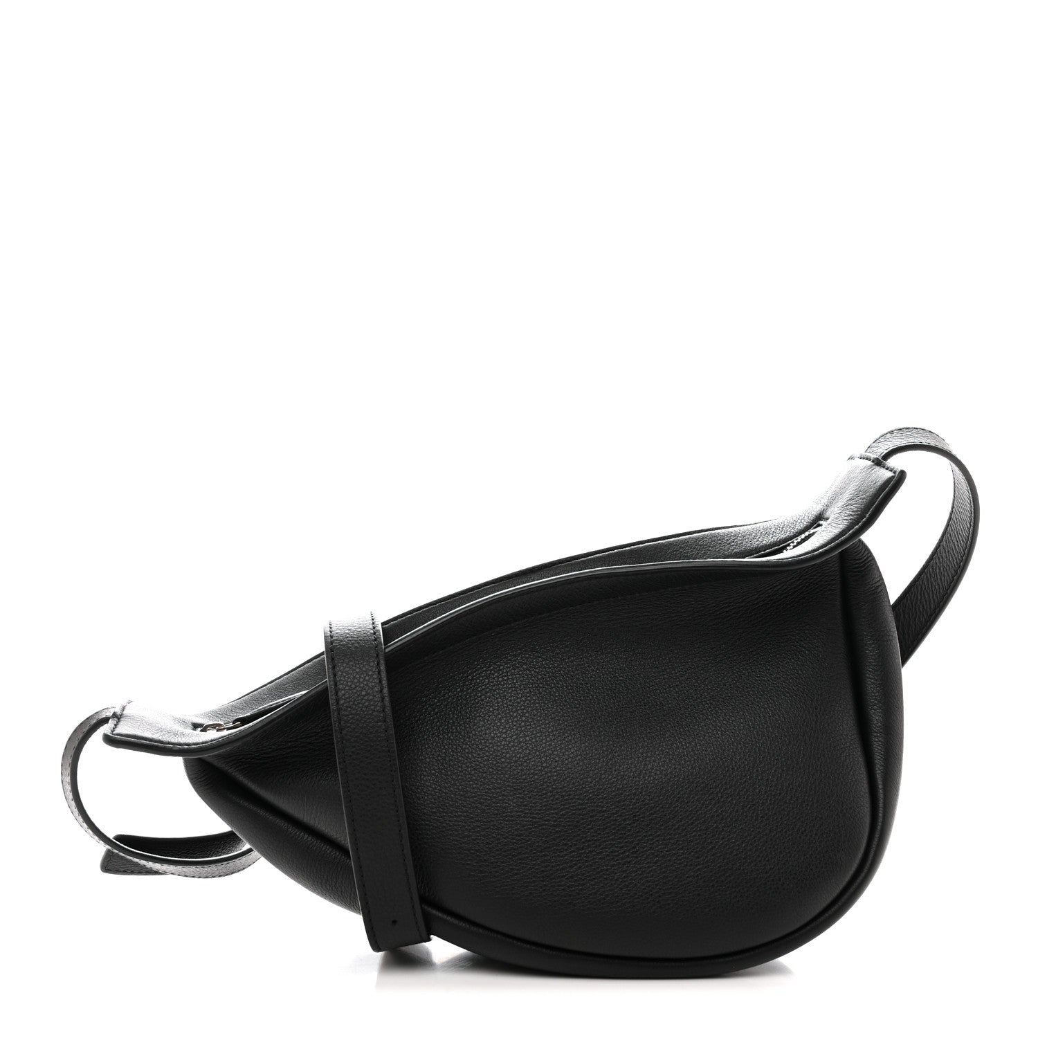 The Row Grained Calfskin Small Slouchy Banana Bag Black 1877186 