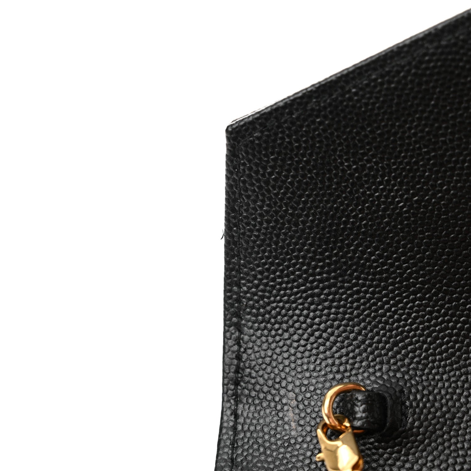 Saint Laurent Grain De Poudre Matelasse Chevron Monogram Envelope Chain Wallet Black 12 of 13