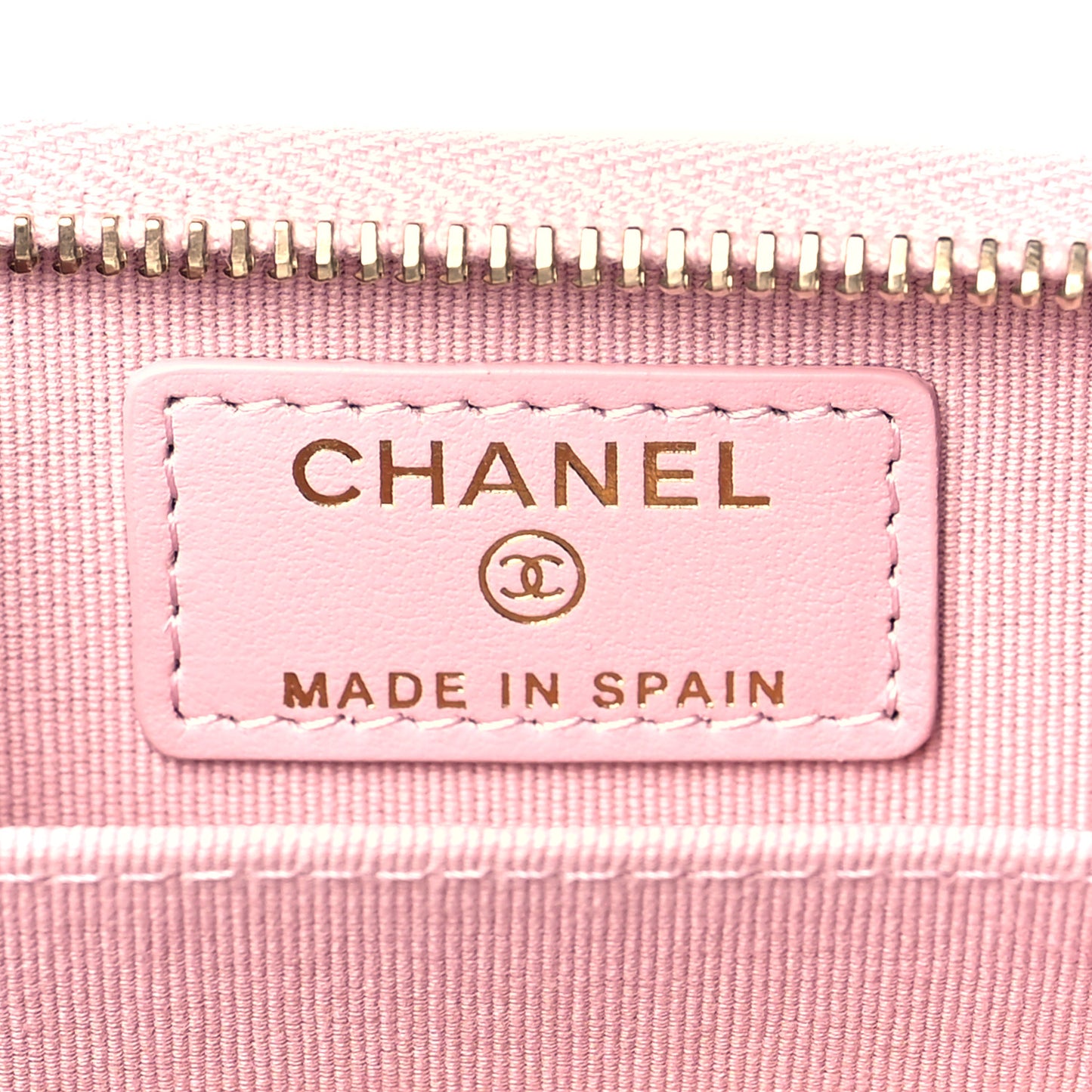 Caviar Quilted Zip Coin Purse Light Pink