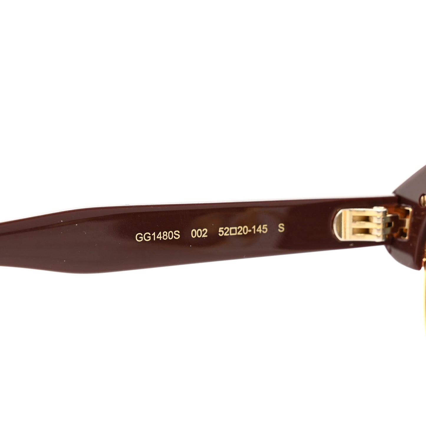 Acetate Half-Rim Rectangle GG1480S Sunglasses Brown