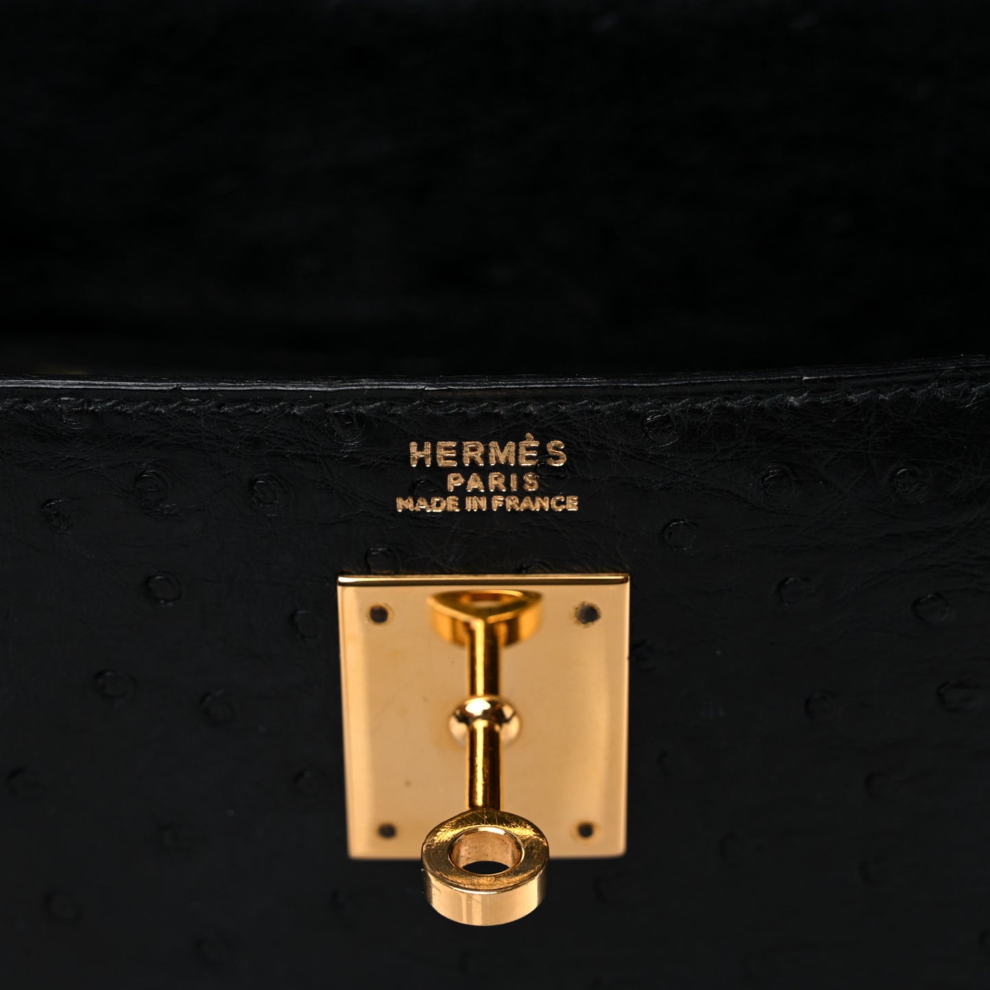 Ostrich Kelly Sellier 32 Black