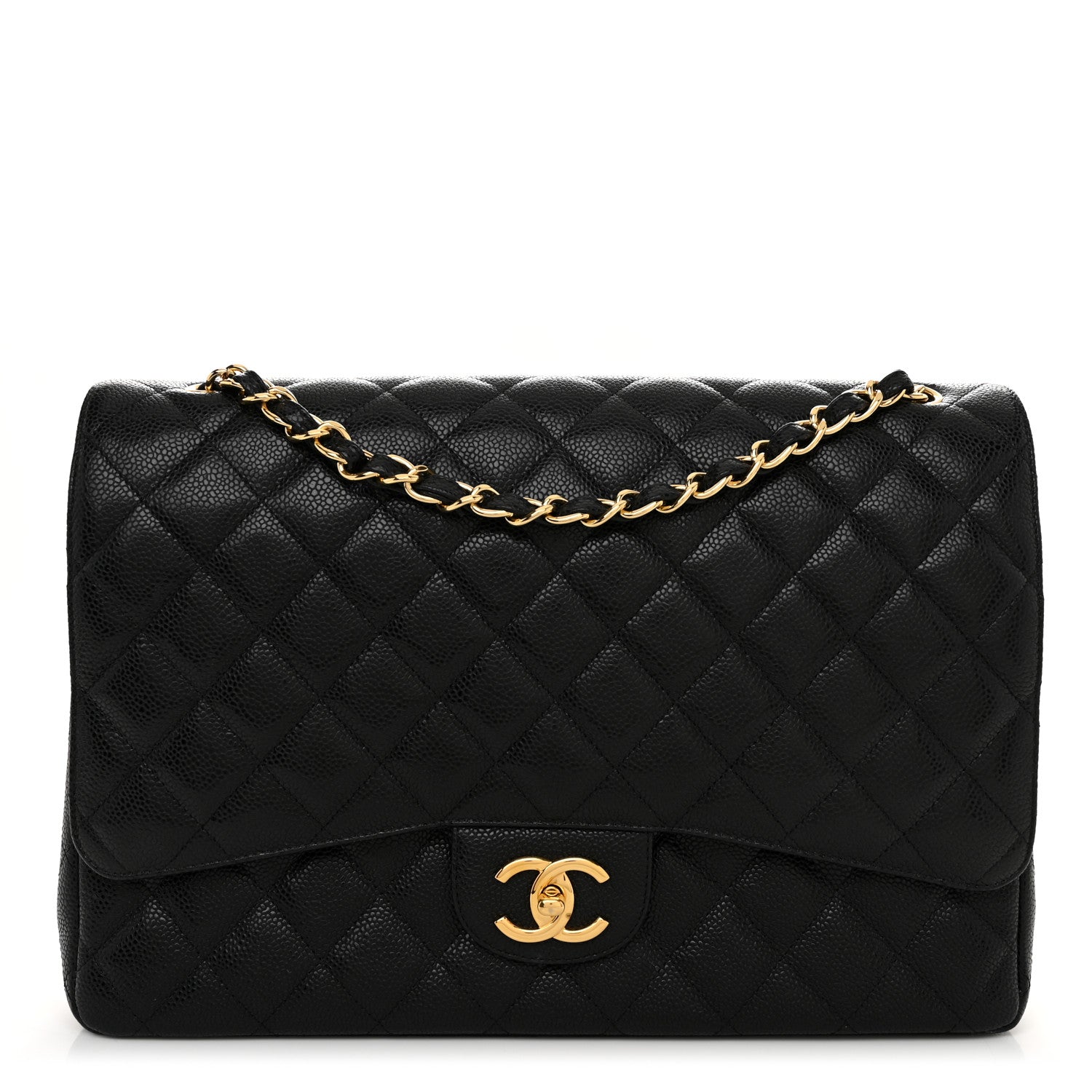 Chanel Caviar Quilted Maxi Double Flap Black 1 of 10