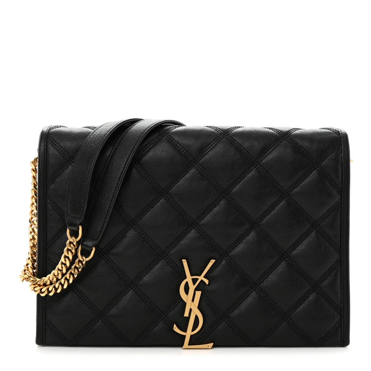Lambskin Quilted Mini Becky Chain Bag Black