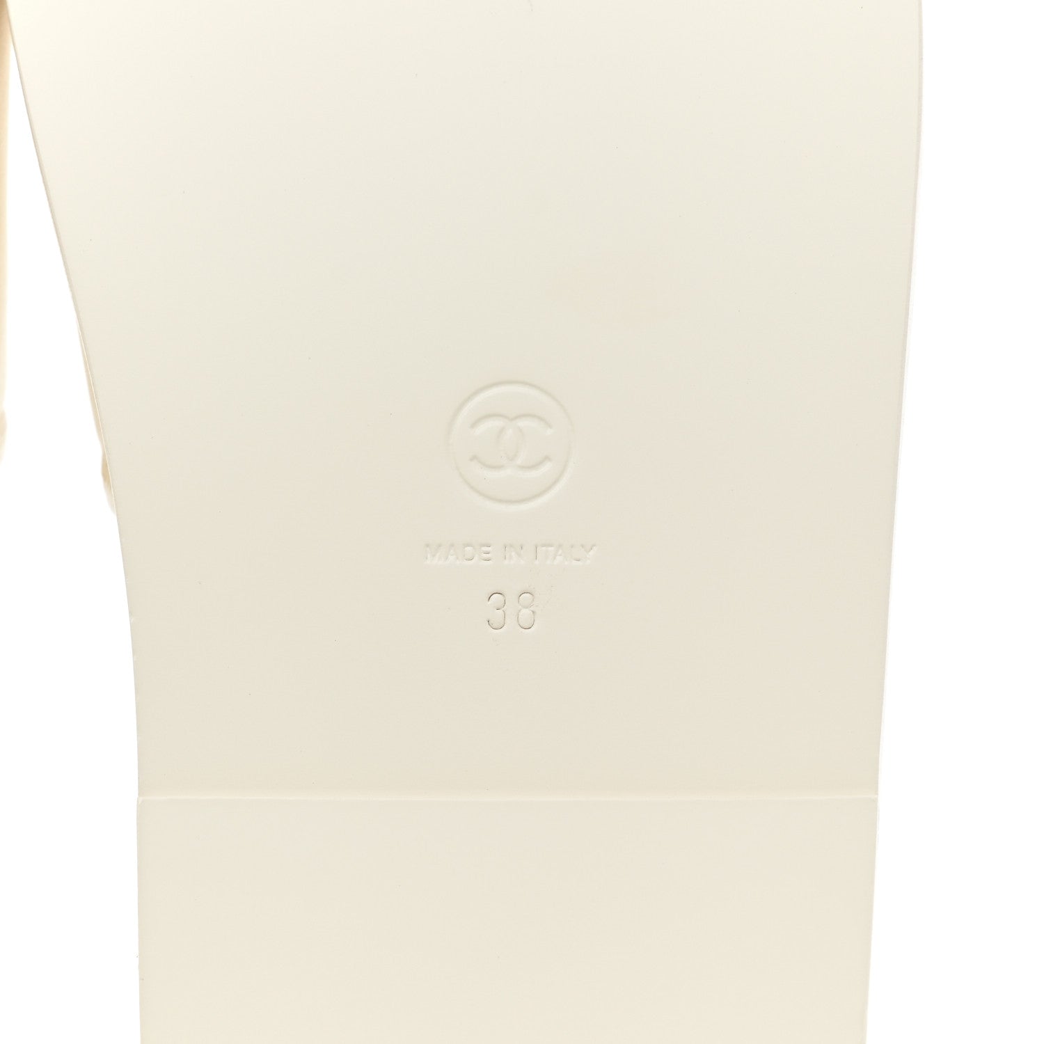 Chanel Lambskin Cha-Nel Mule Sandals 38 Ivory Multicolor 6 of 8