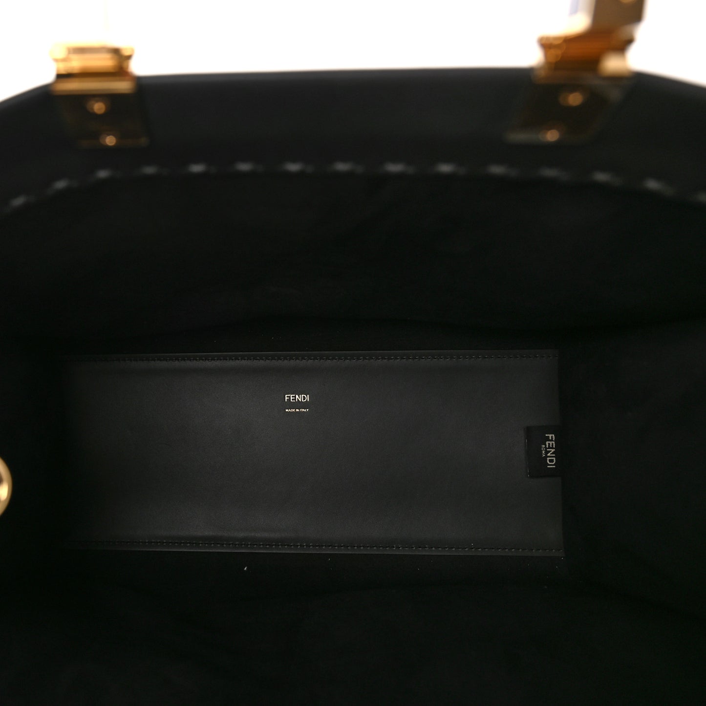 Vitello King Plexiglass Elaphe Python Print Logo Medium Fendi Sunshine Shopper Tote Dark Asphalt