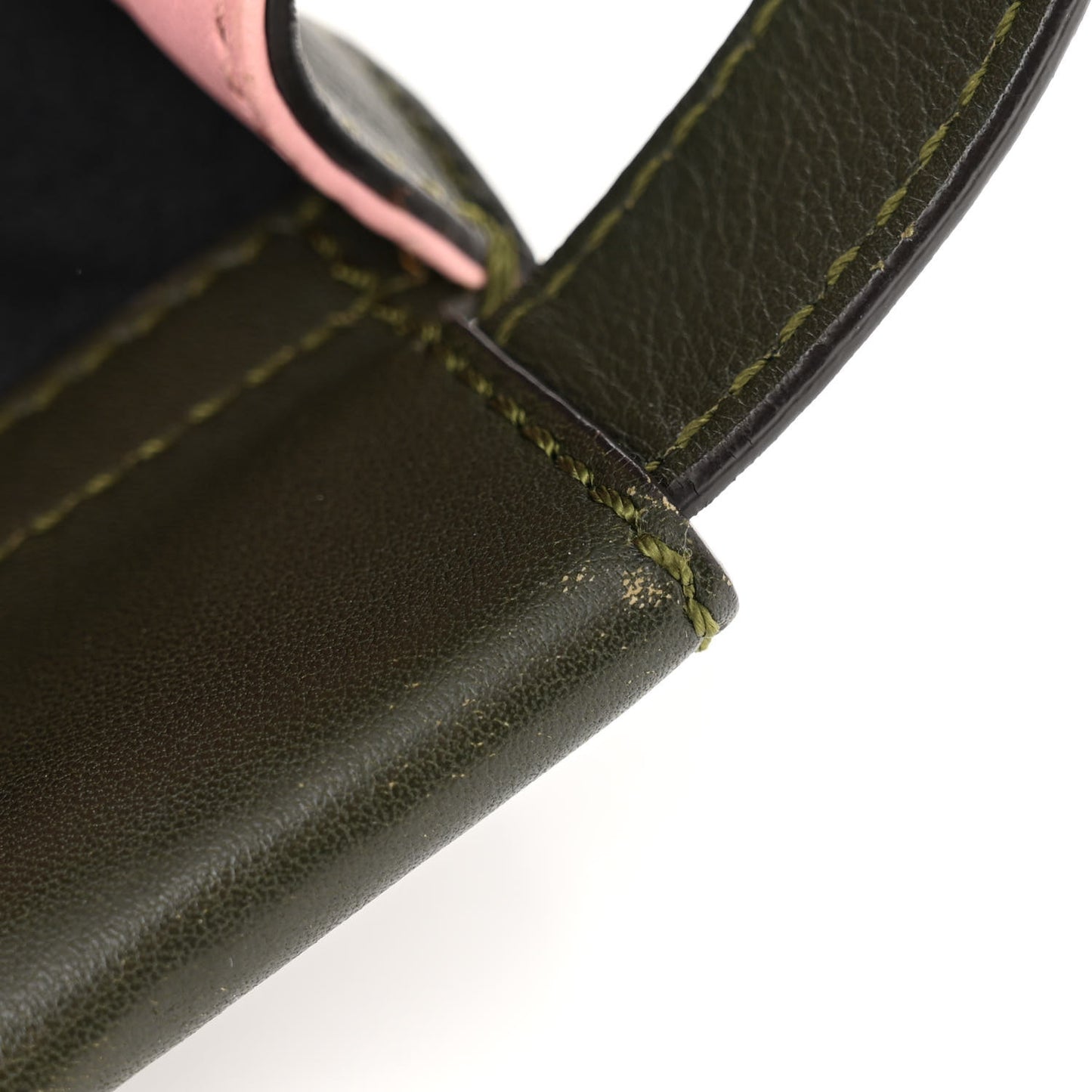 Vitello Seta Shiny Nappa Large Peekaboo Iconic Satchel Verde Prato