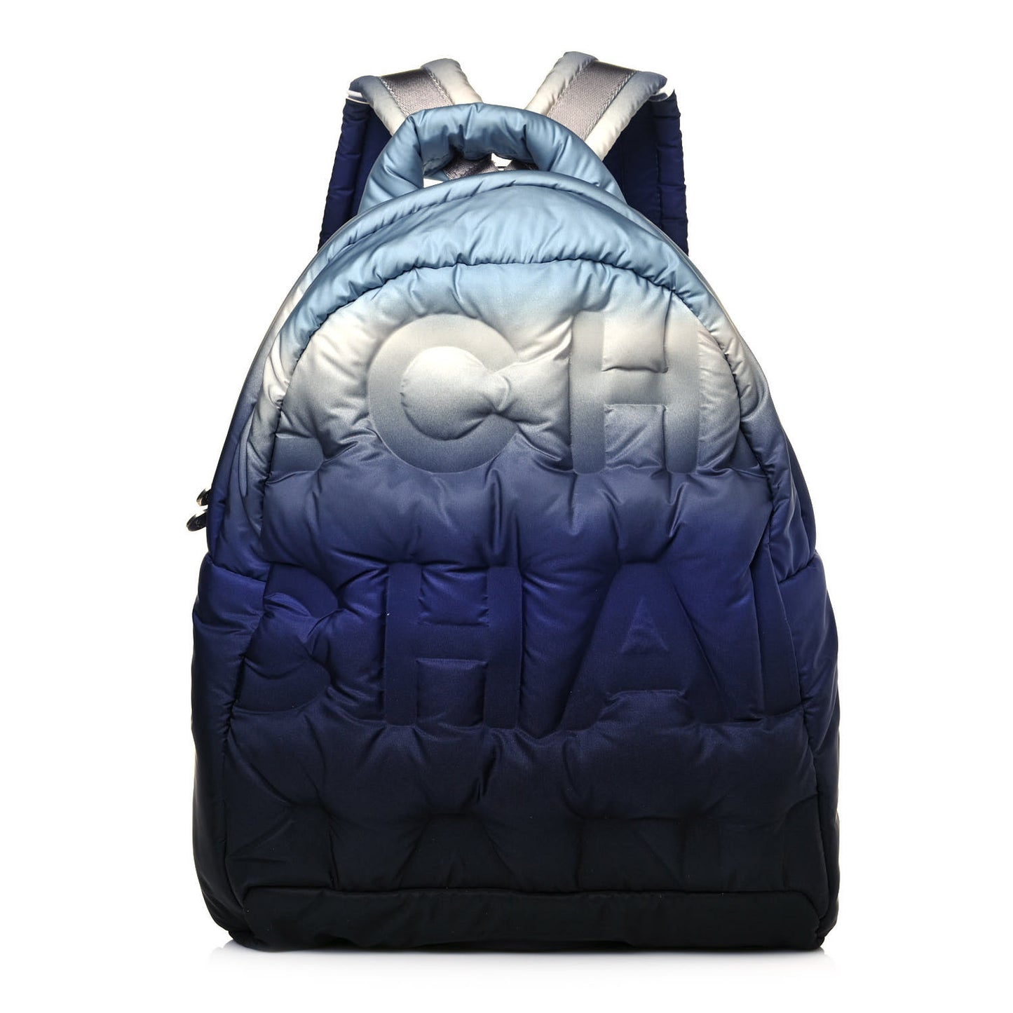 Nylon Embossed Small Doudoune Backpack Black Blue White