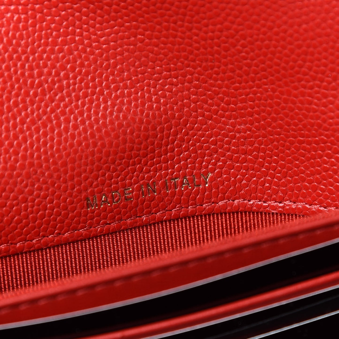 Caviar Quilted Medium Flap Wallet Red