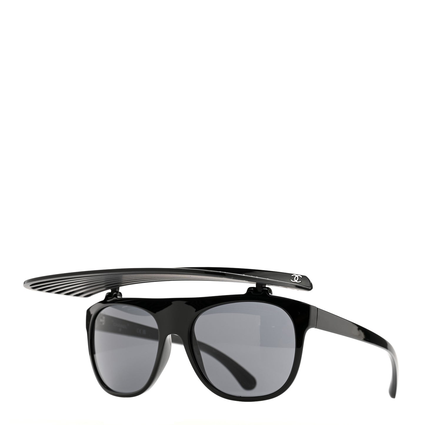 Nylon Crystal Square Sunglasses 71538 Black Grey