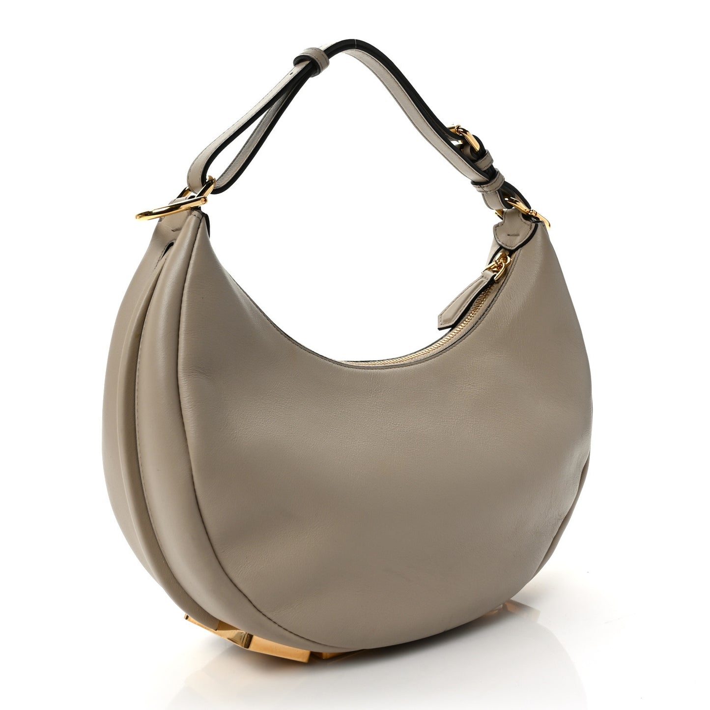 Vitello Grace Matte Small Fendigraphy Hobo Bag Nuvola