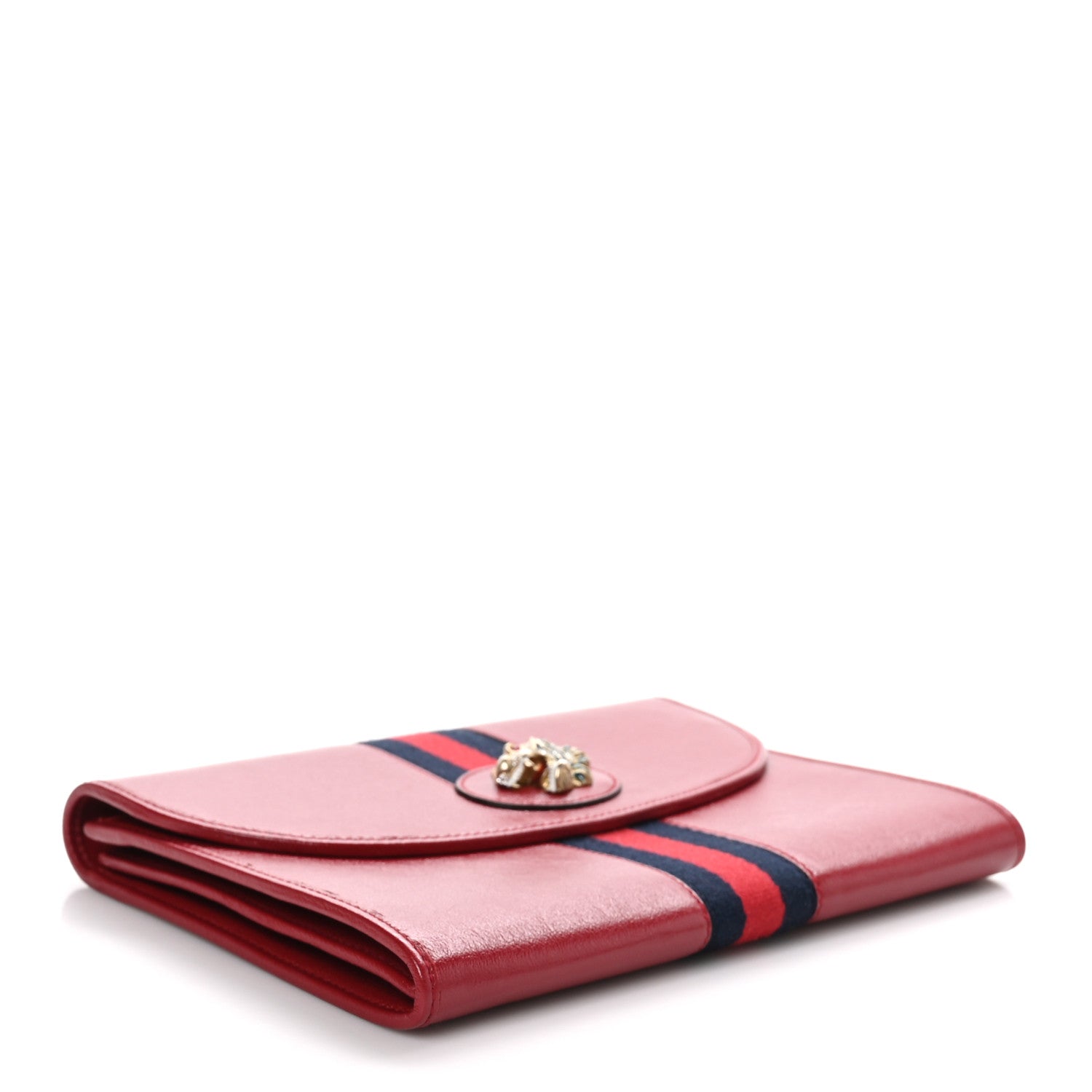 Gucci Calfskin Web Rajah Clutch Romantic Cherry 4 of 9