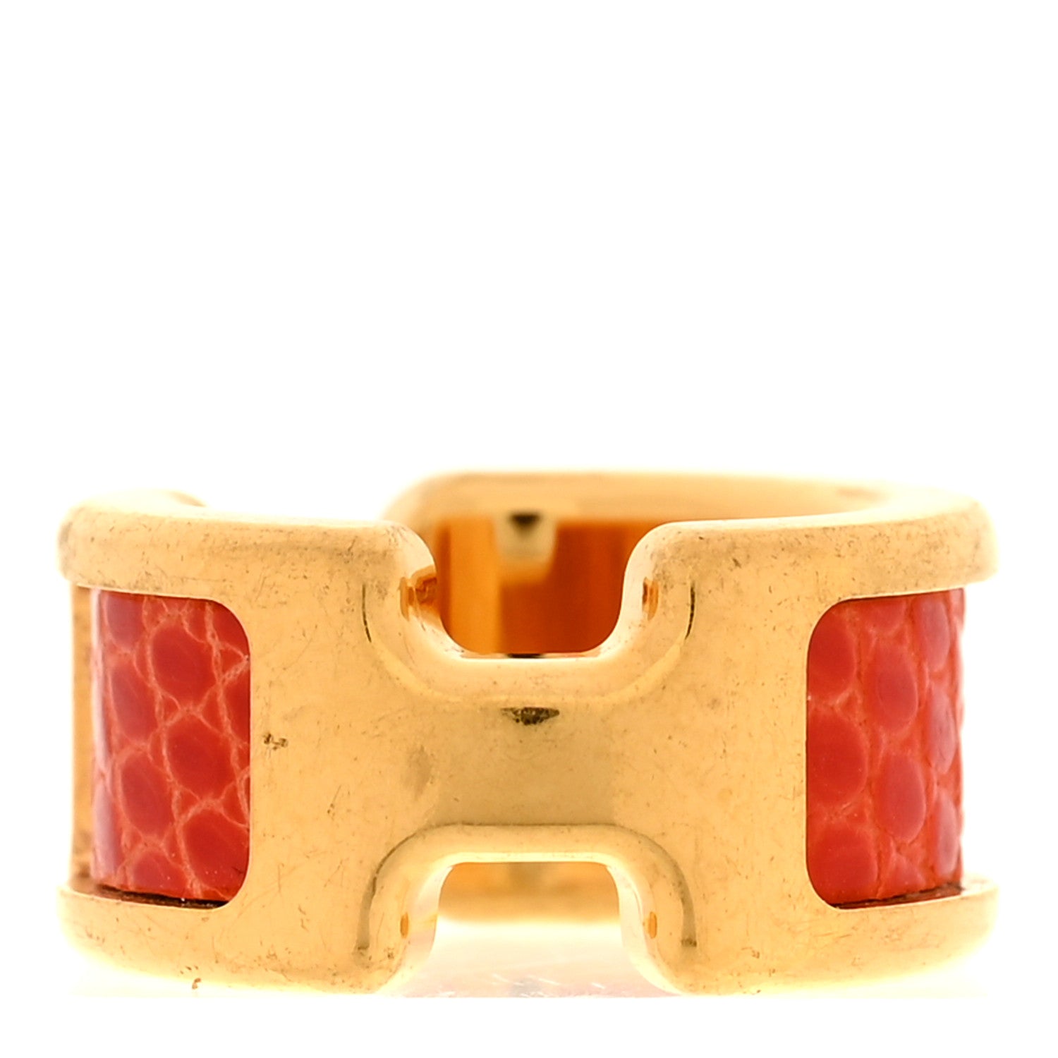 Hermes Lizard Olympe Ear Cuff PM Orange Poppy 1906744 – FASHIONPHILE