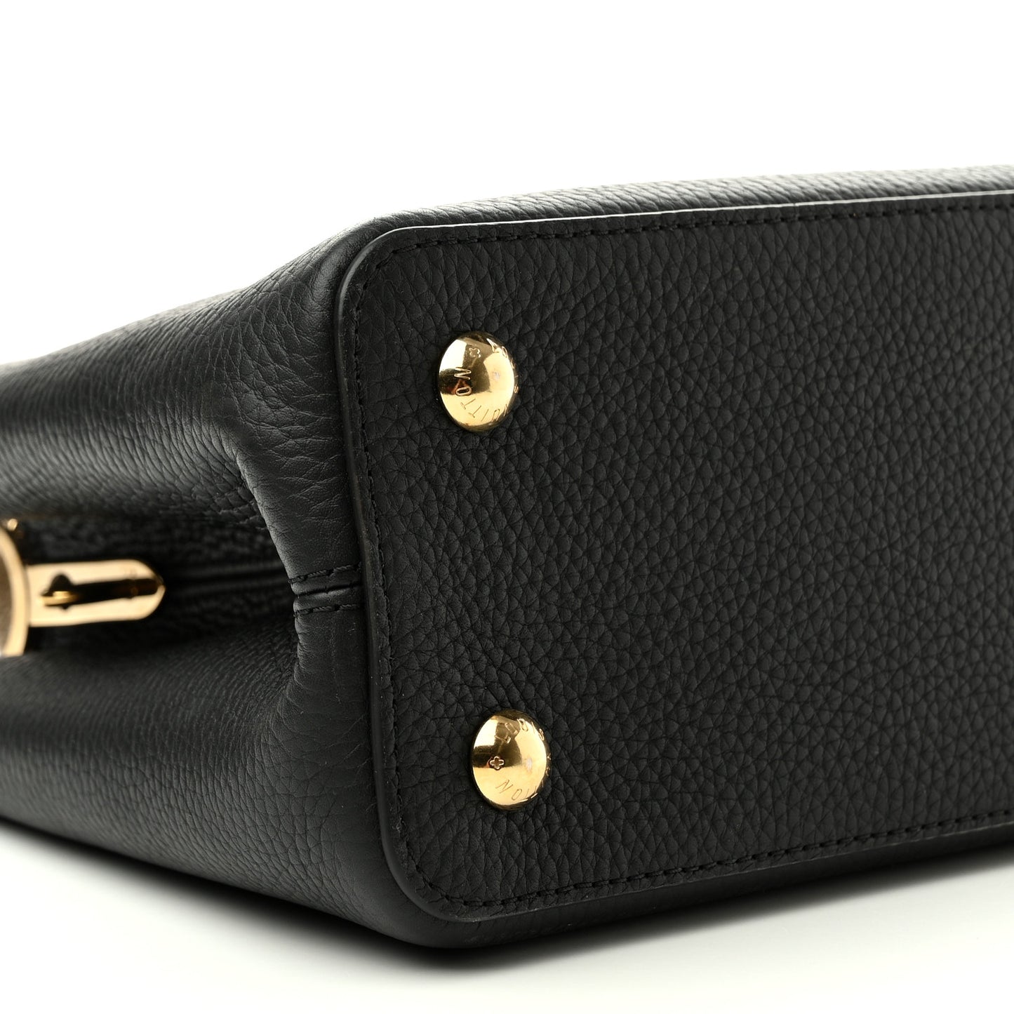 Taurillon Flower Chain Capucines MM Black Galet Gray Pearly Cream