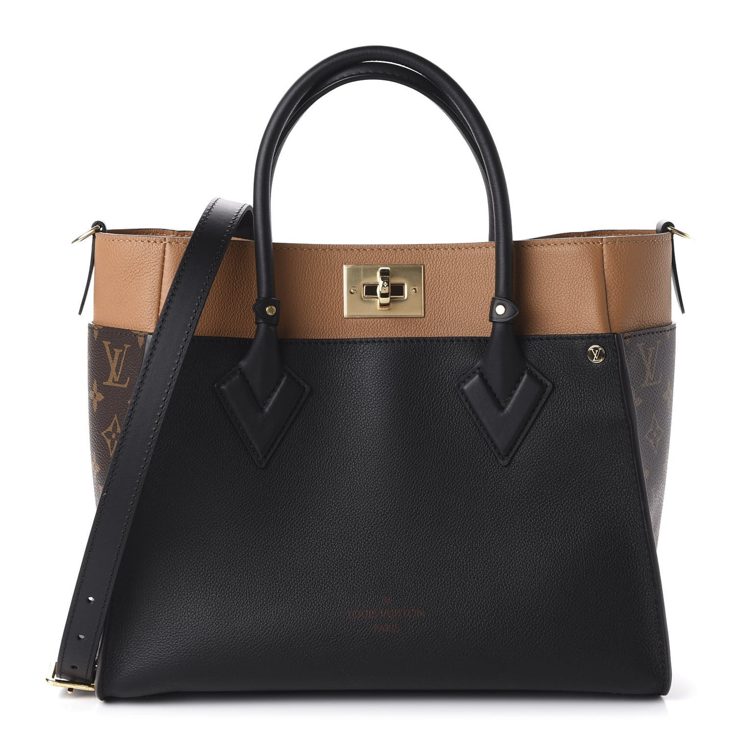 Calfskin Monogram On My Side Black
