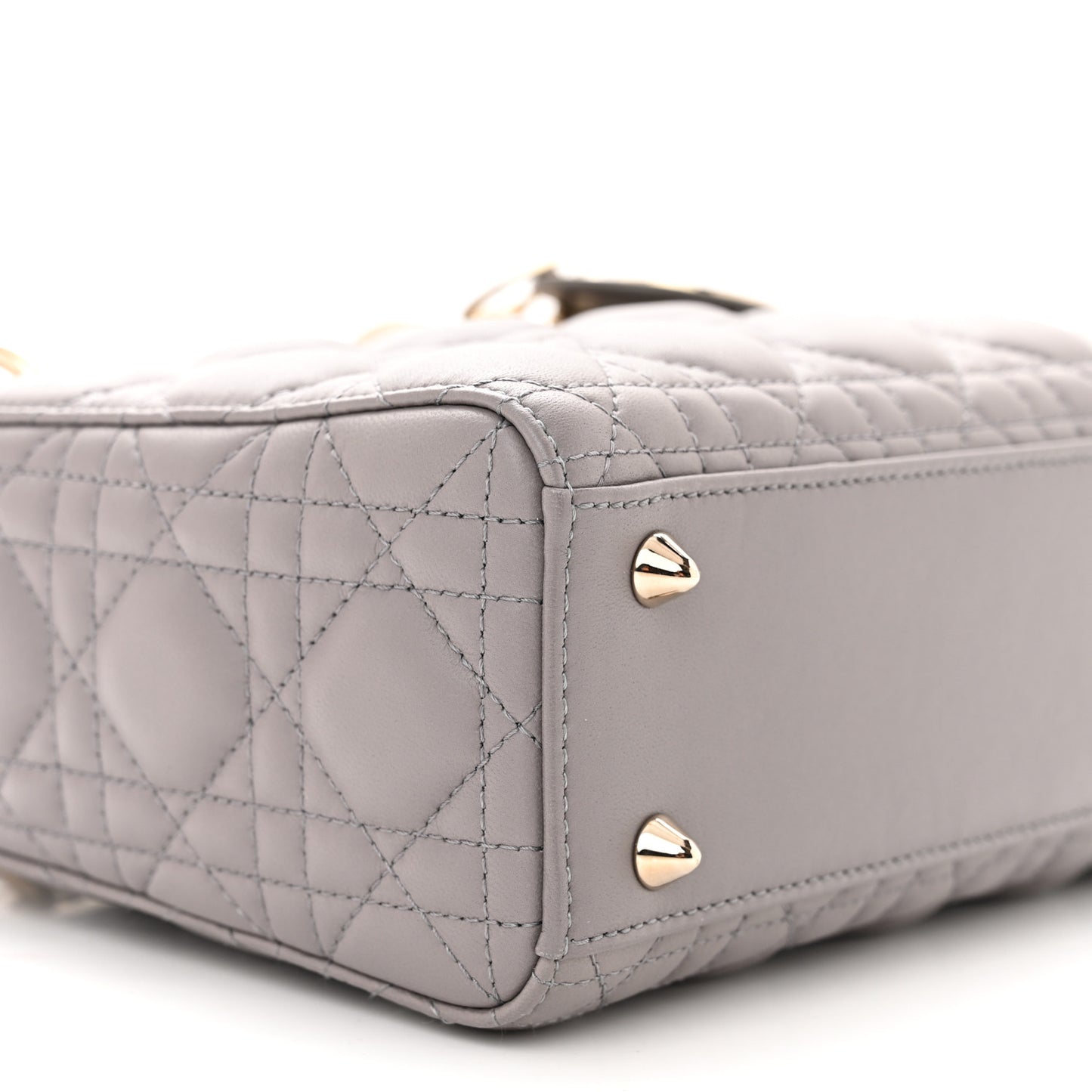 Lambskin Cannage Small My ABCDior Lady Dior Grey