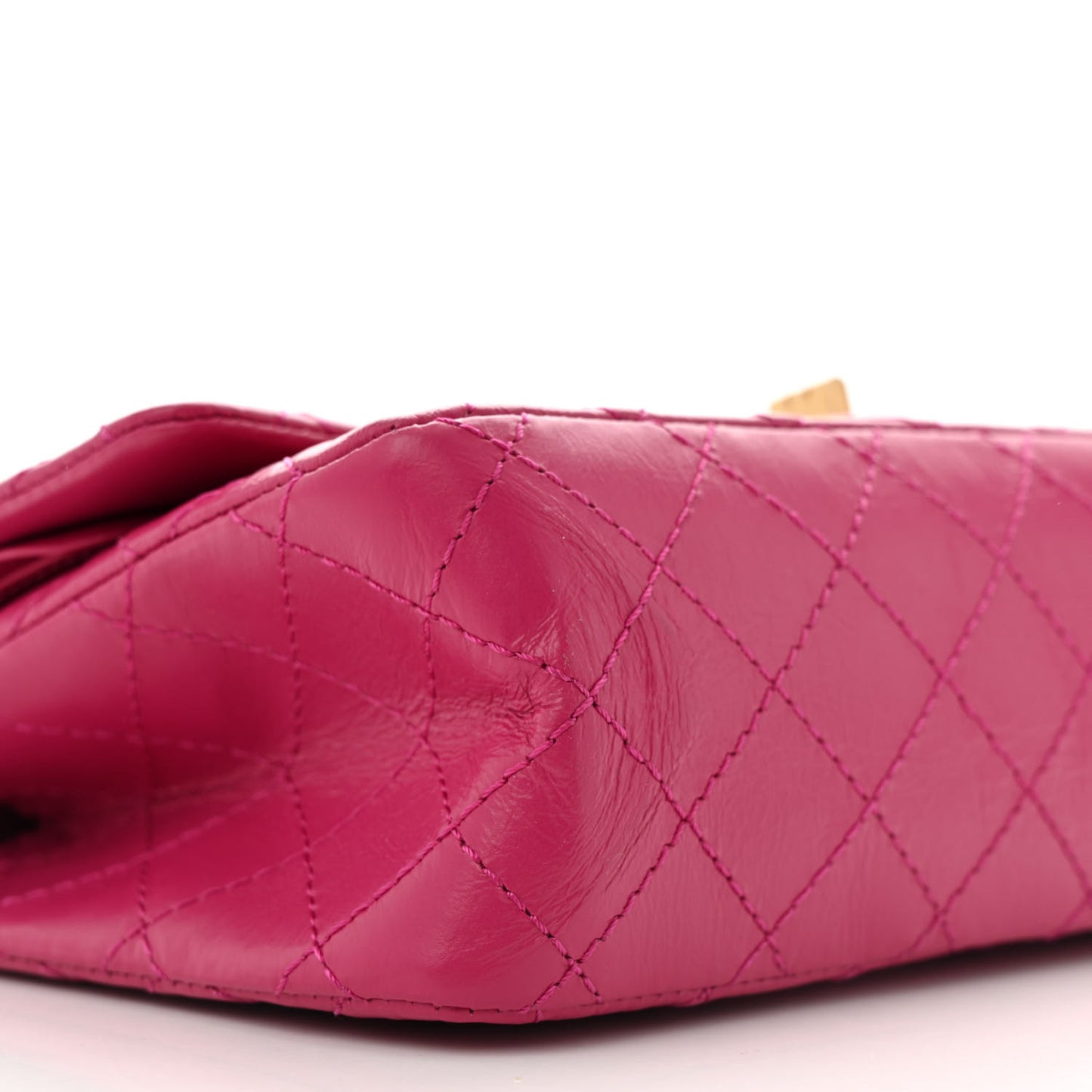 Aged Calfskin Quilted 2.55 Reissue 225 Flap Fuchsia