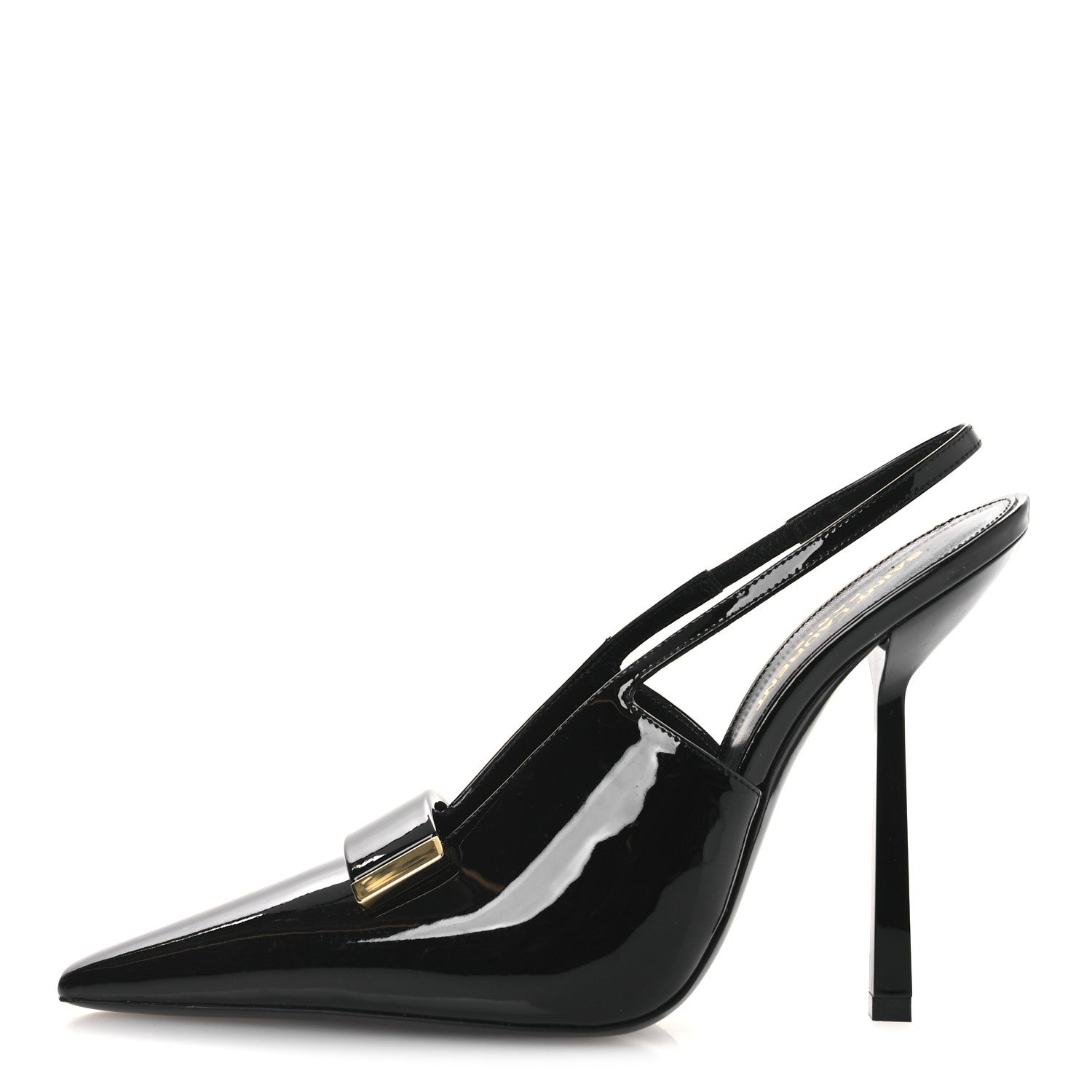 Saint Laurent Vernice Grupy Madame 115mm Slingback Pumps 38 Black