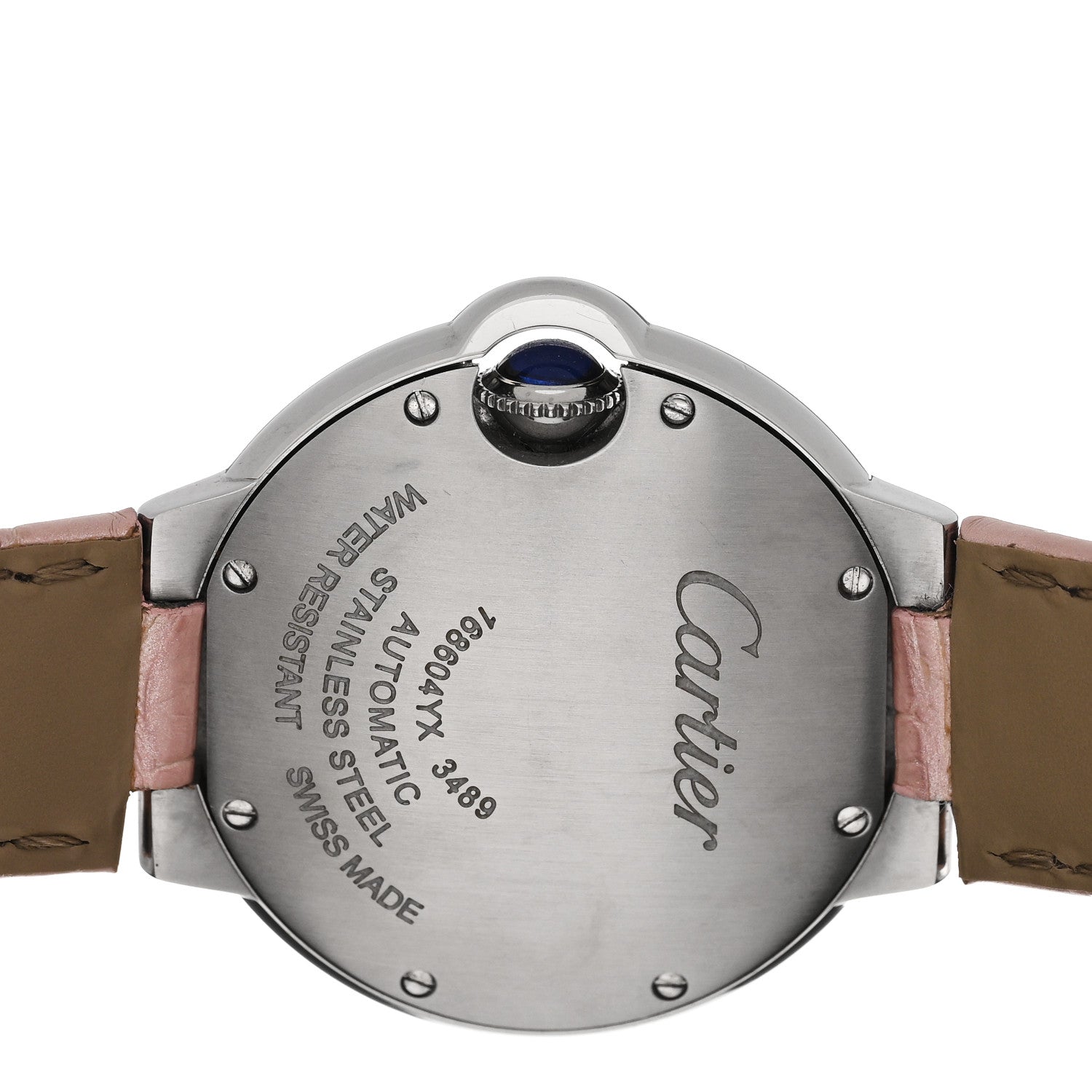 Cartier Stainless Steel Alligator 33mm Ballon Bleu De Cartier Automatic Watch Pink 4 of 5