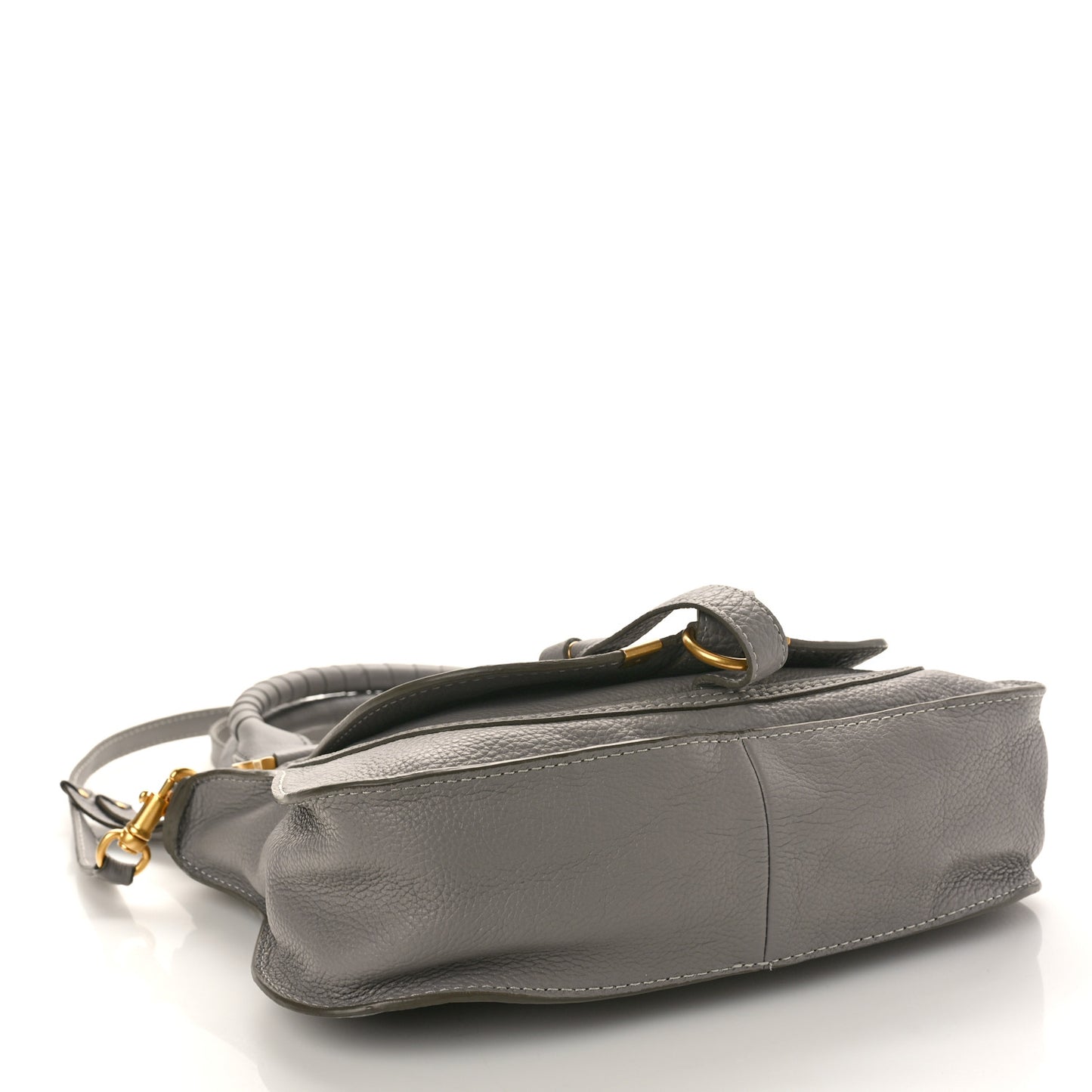 Calfskin Small Marcie Satchel Cashmere Grey