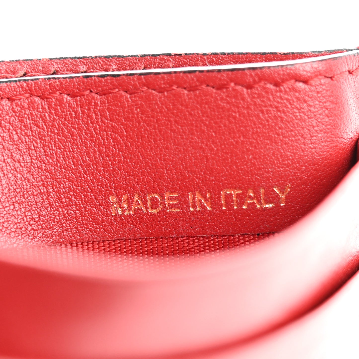 Vitello Rockstud Card Holder Rosso Valentino
