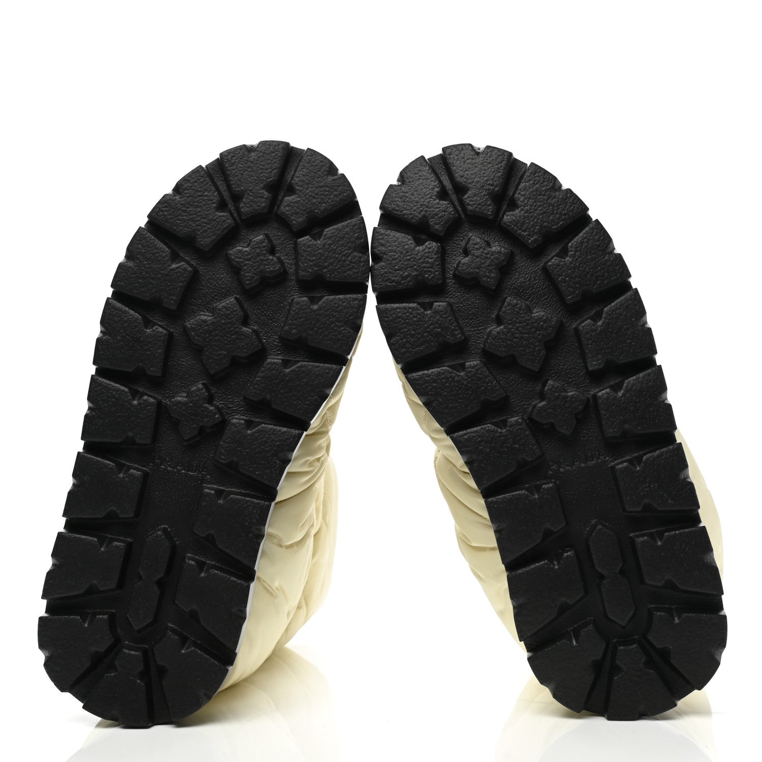Prada Re-Nylon Piuma Triangle Logo Padded Drawcord 20mm Snow Boots 36 Avorio 5 of 10