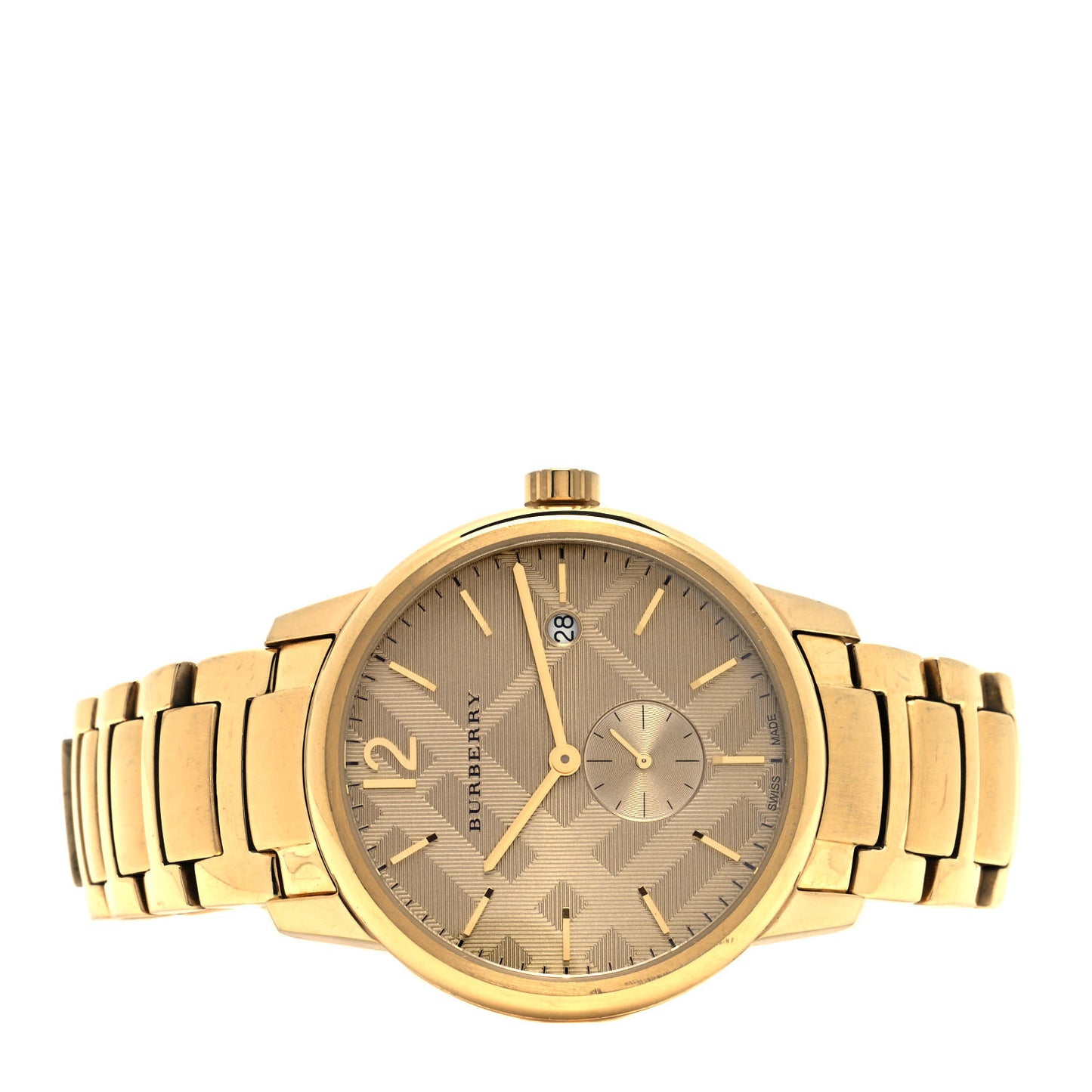 Stainless Steel 40mm Classic Round Quartz Watch Gold BU10006