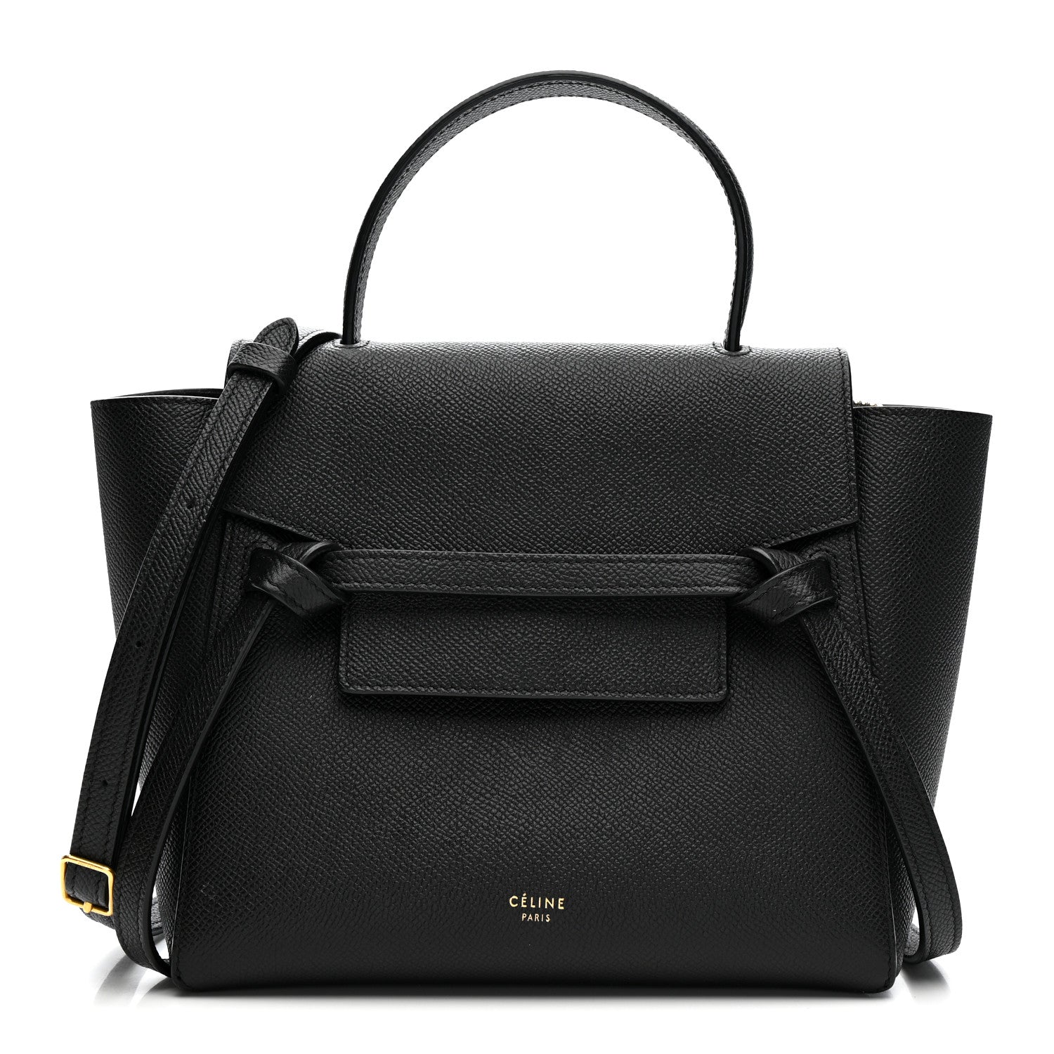 CÉLINE ハンドバッグ Celine Grained Calfskin Nano Belt Bag Black 1784691 – FASHIONPHILE