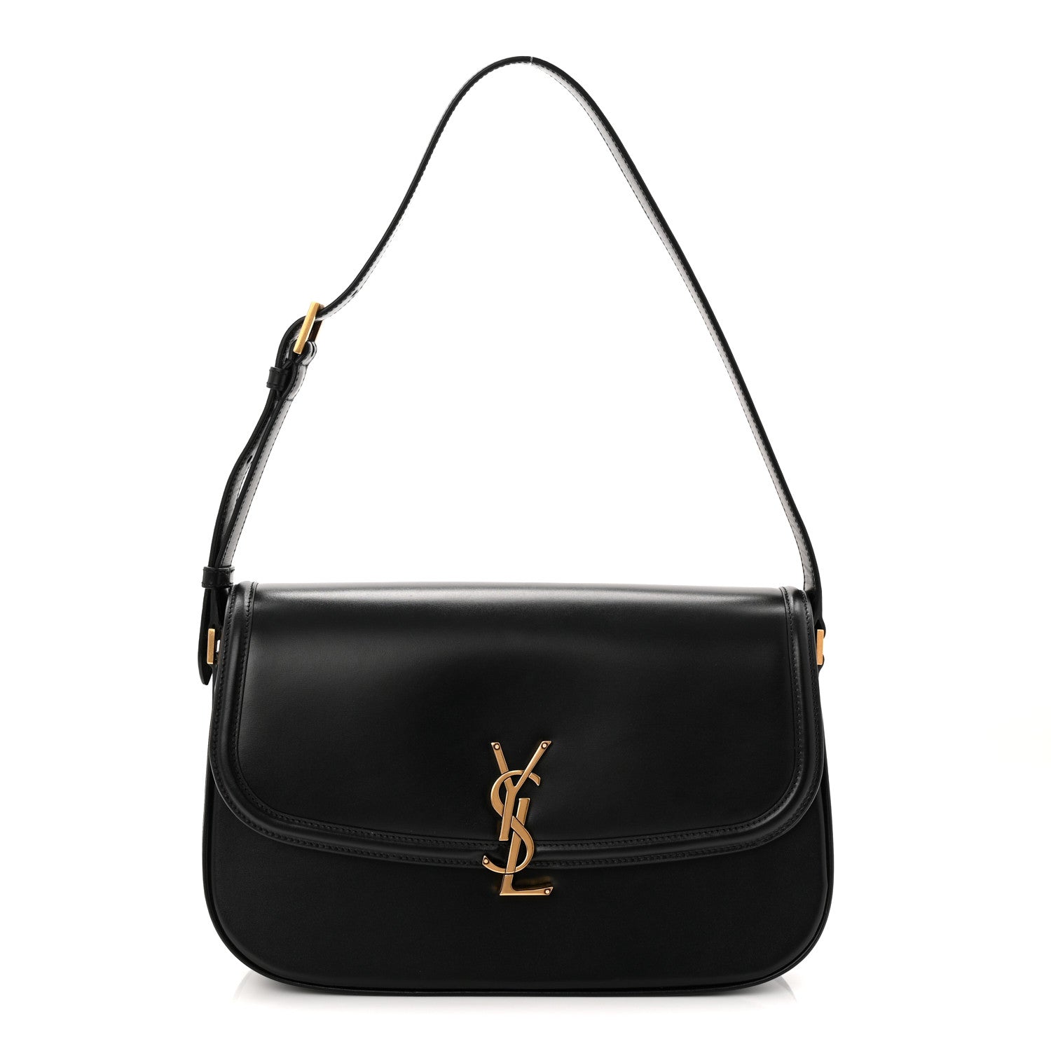 Saint Laurent Box Calfskin Monogram Large Solferino Shoulder Bag
