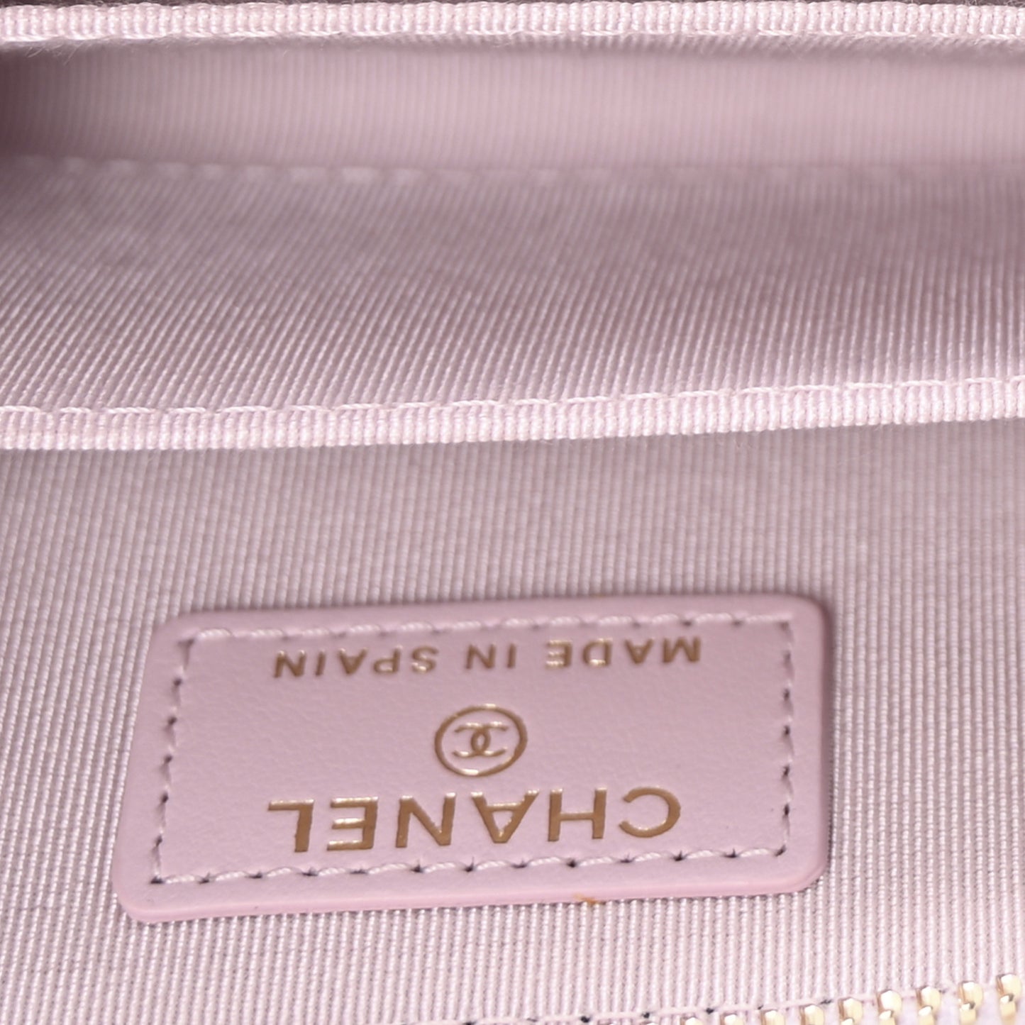 Caviar Quilted Zip Coin Purse Light Pink