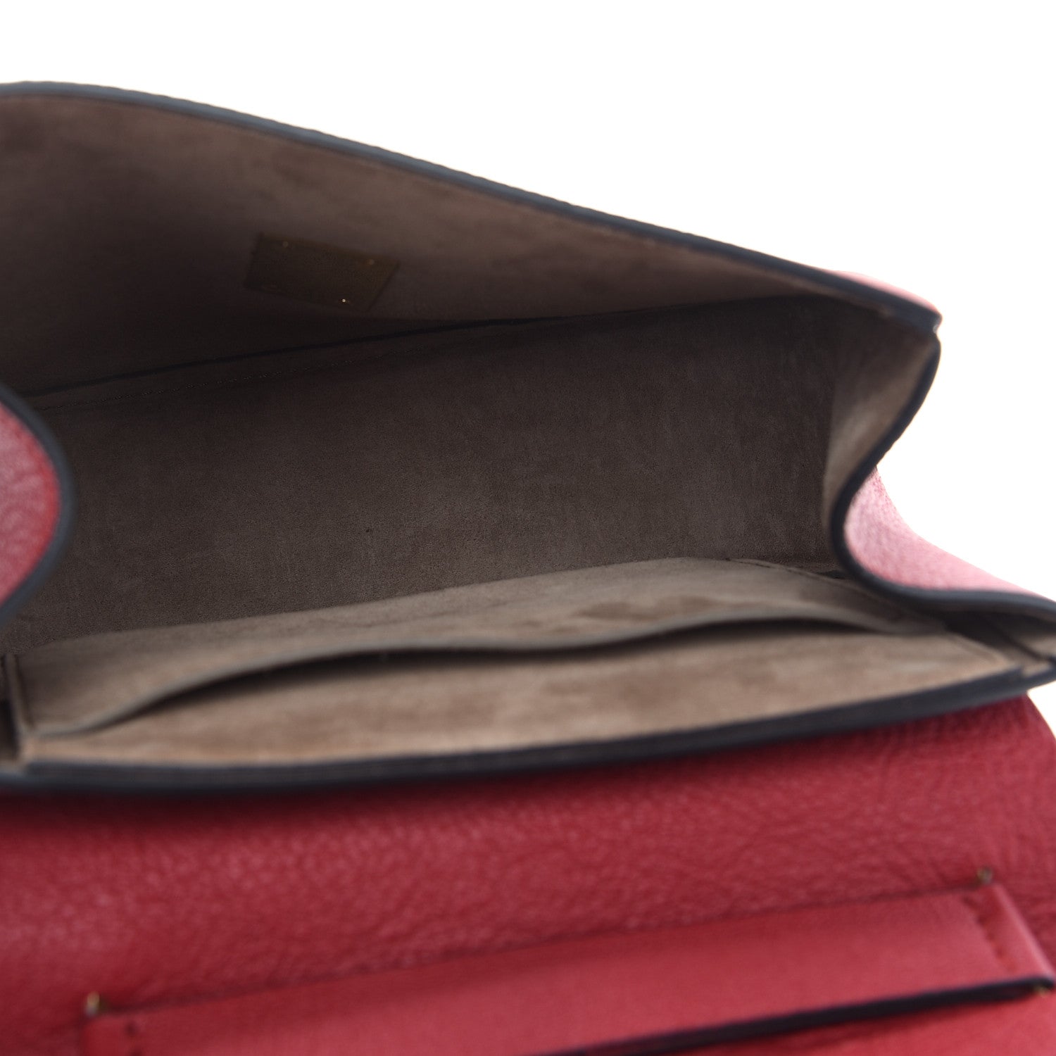 Chloe Grained Calfskin Lambskin Drew Shoulder Bag Red 9 of 12