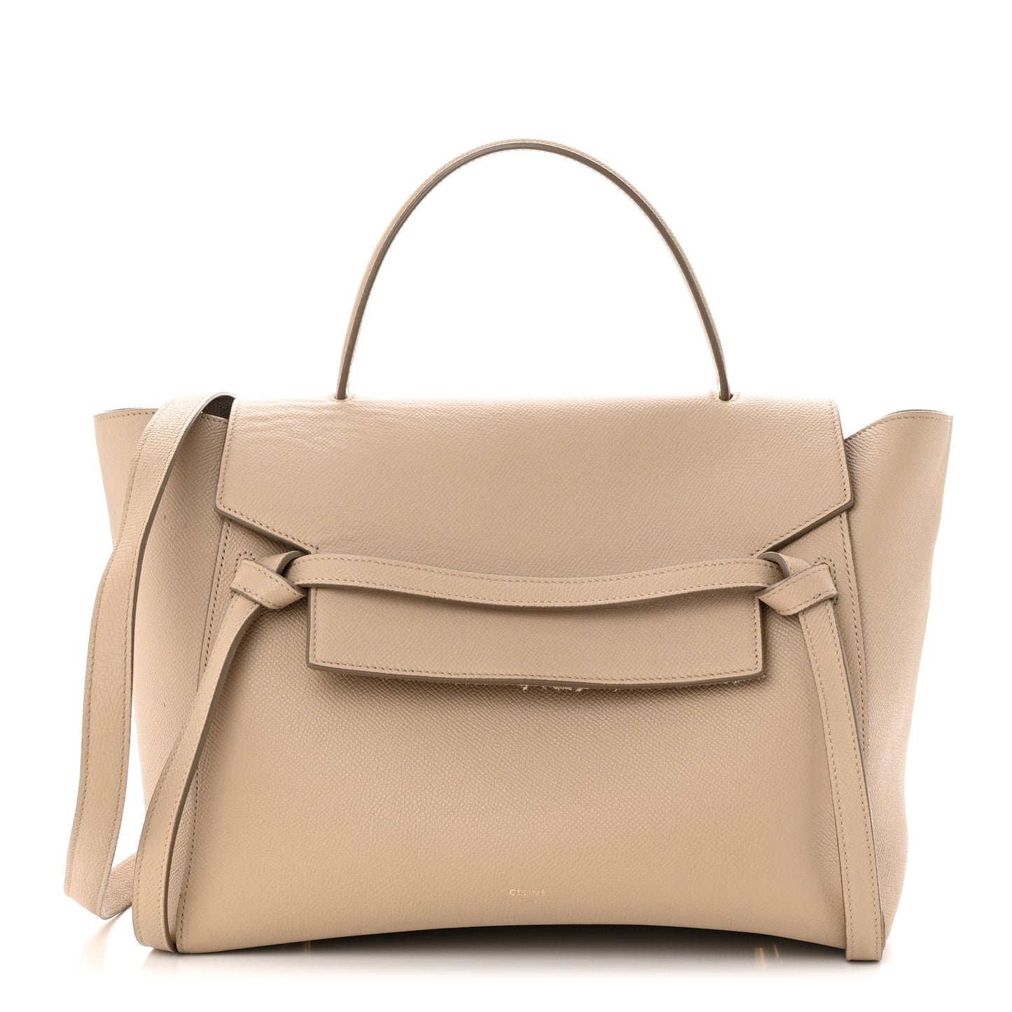 Grained Calfskin Mini Belt Bag Light Taupe