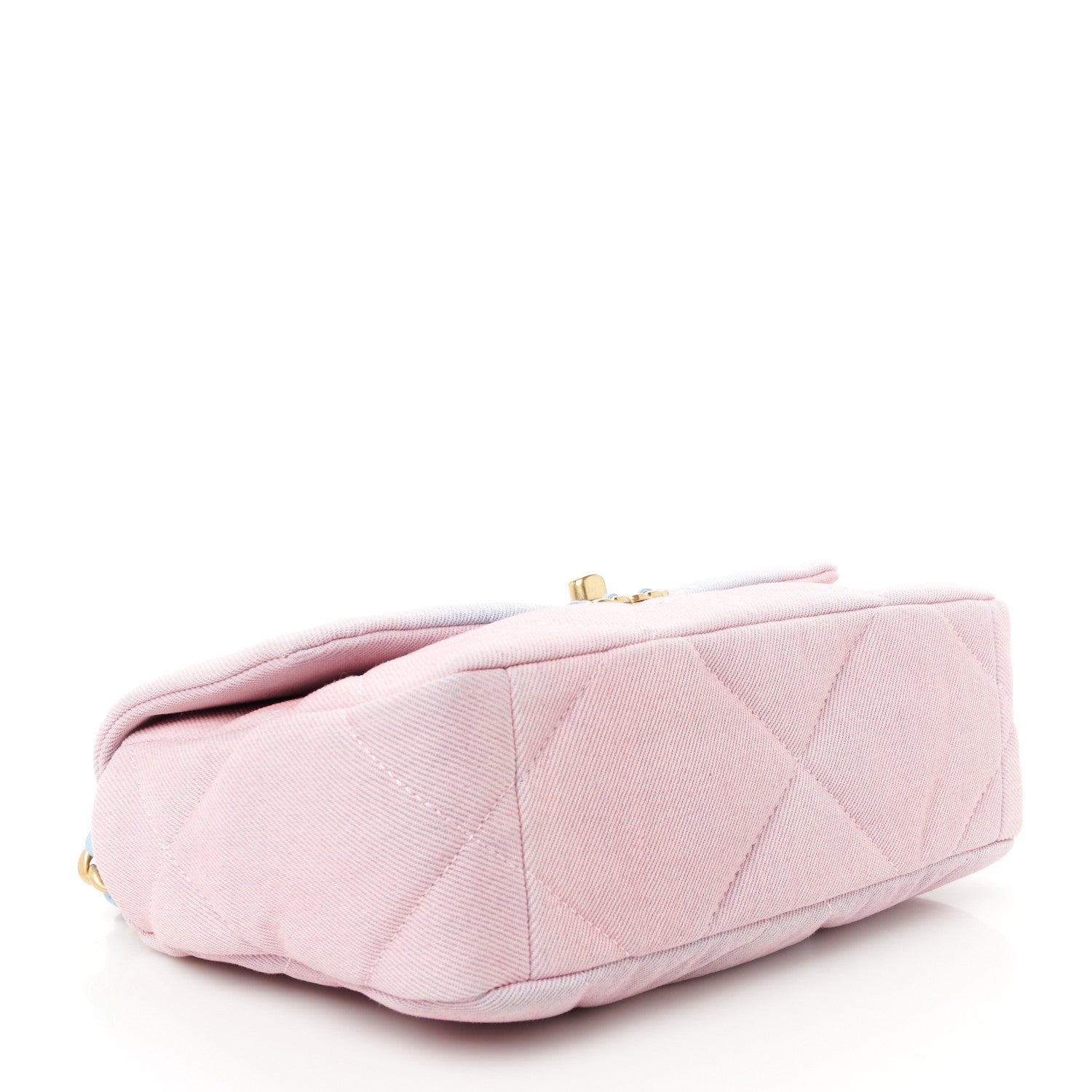 Chanel Denim Quilted Medium Chanel 19 Flap Blue Pink 4 of 10