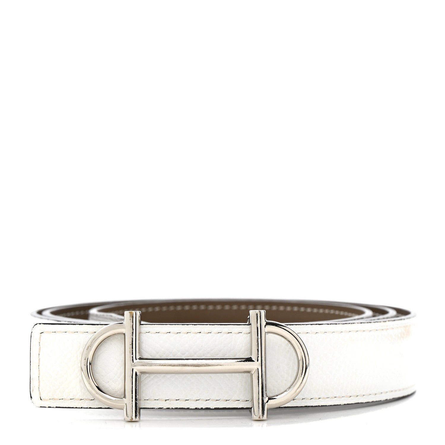 Hermes Swift Epsom 24mm Gamma Belt 90 36 White Etoupe 1776469