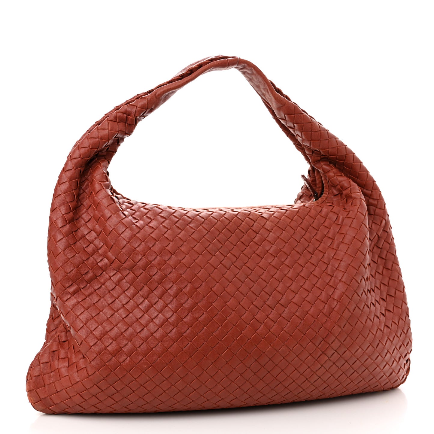 Nappa Intrecciato Large Veneta Hobo Rust