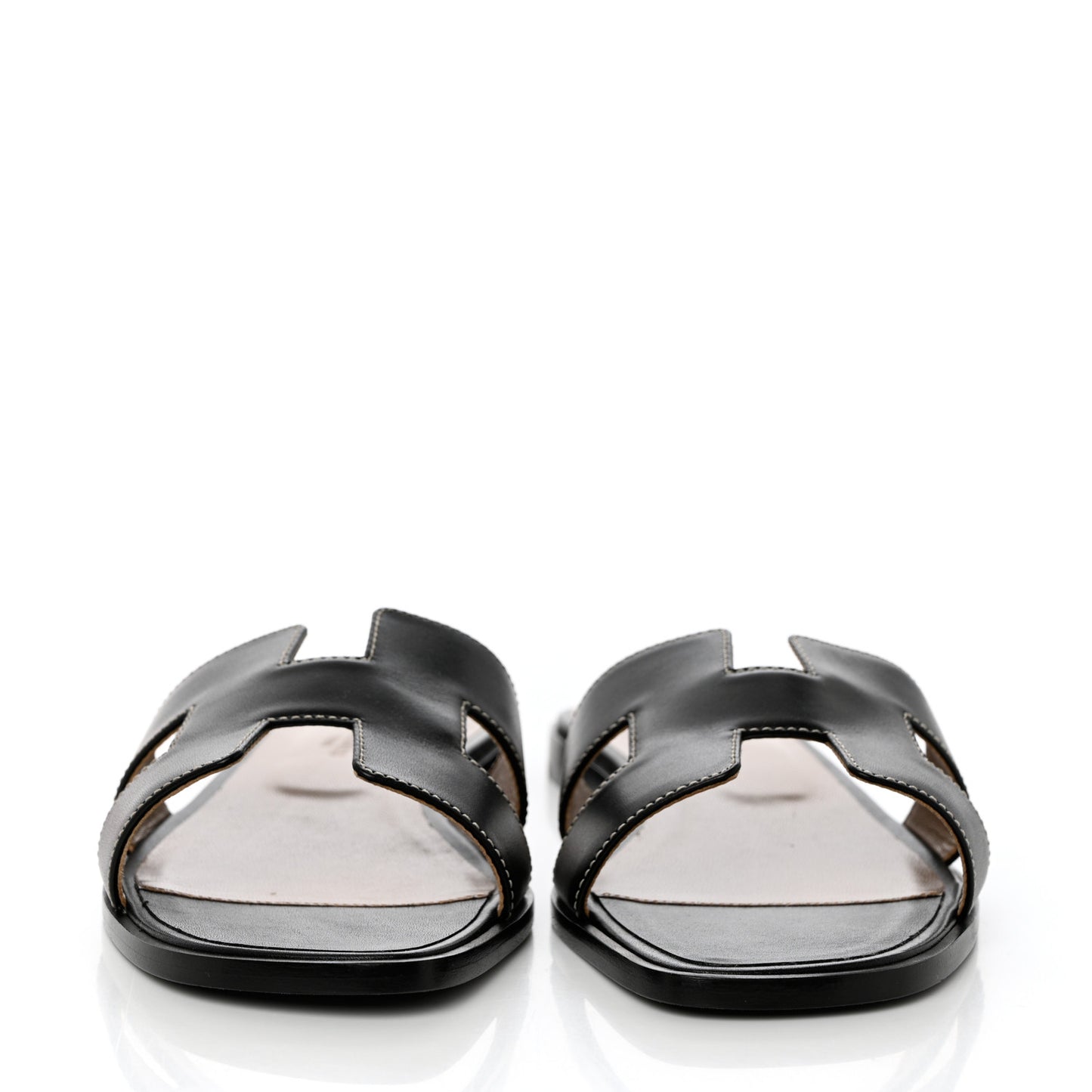 Box Calfskin Oran Sandals 39 Black