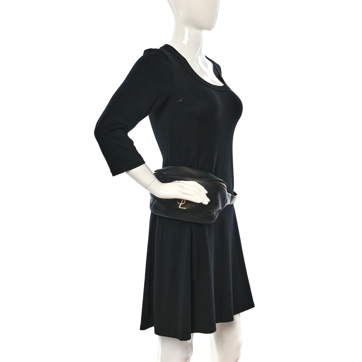 Grain De Poudre Monogram Belt Bag Black